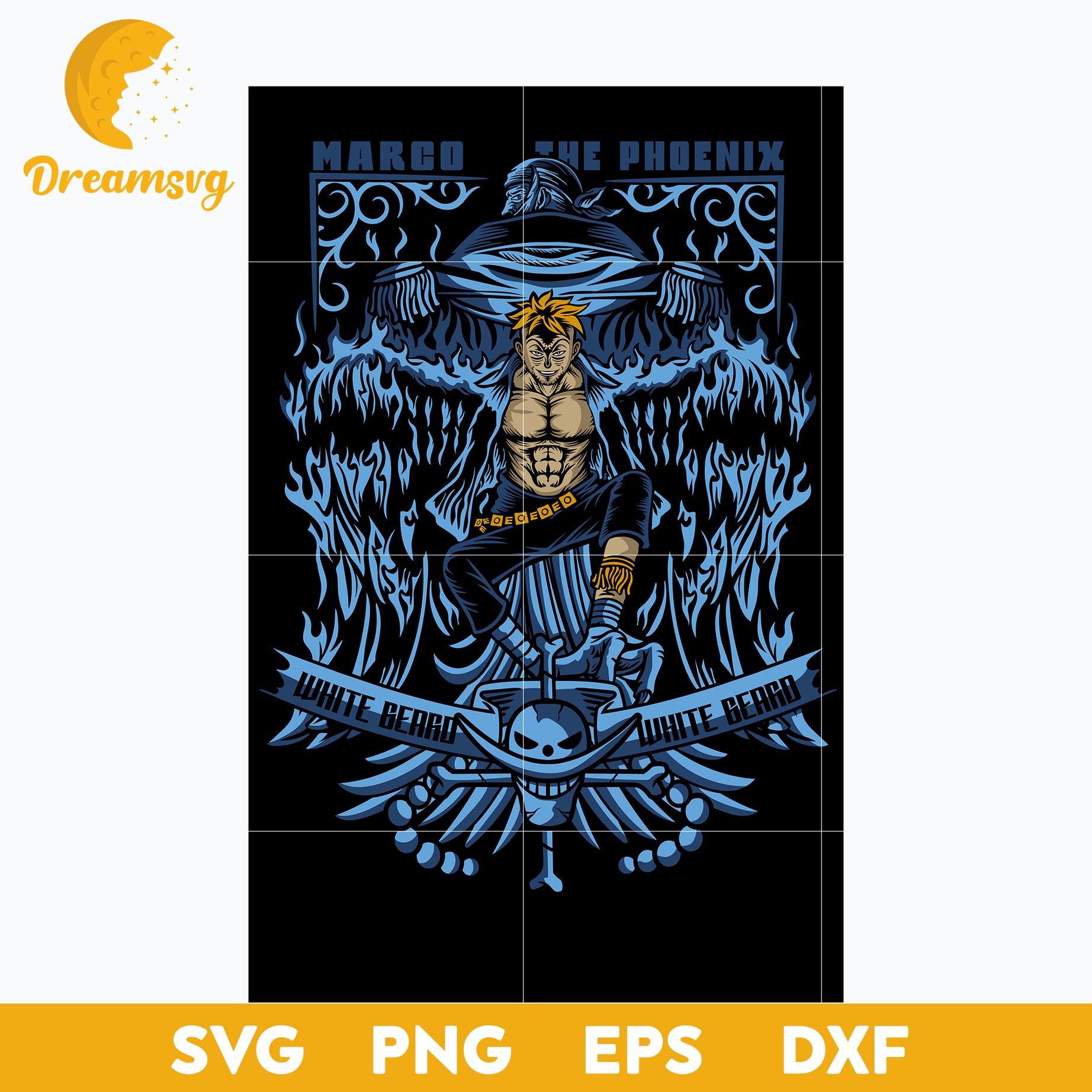 Marco One Piece Svg, Marco Svg, Anime One Piece Svg, One Piece Svg, Anime Svg, png, eps, dxf digital download.