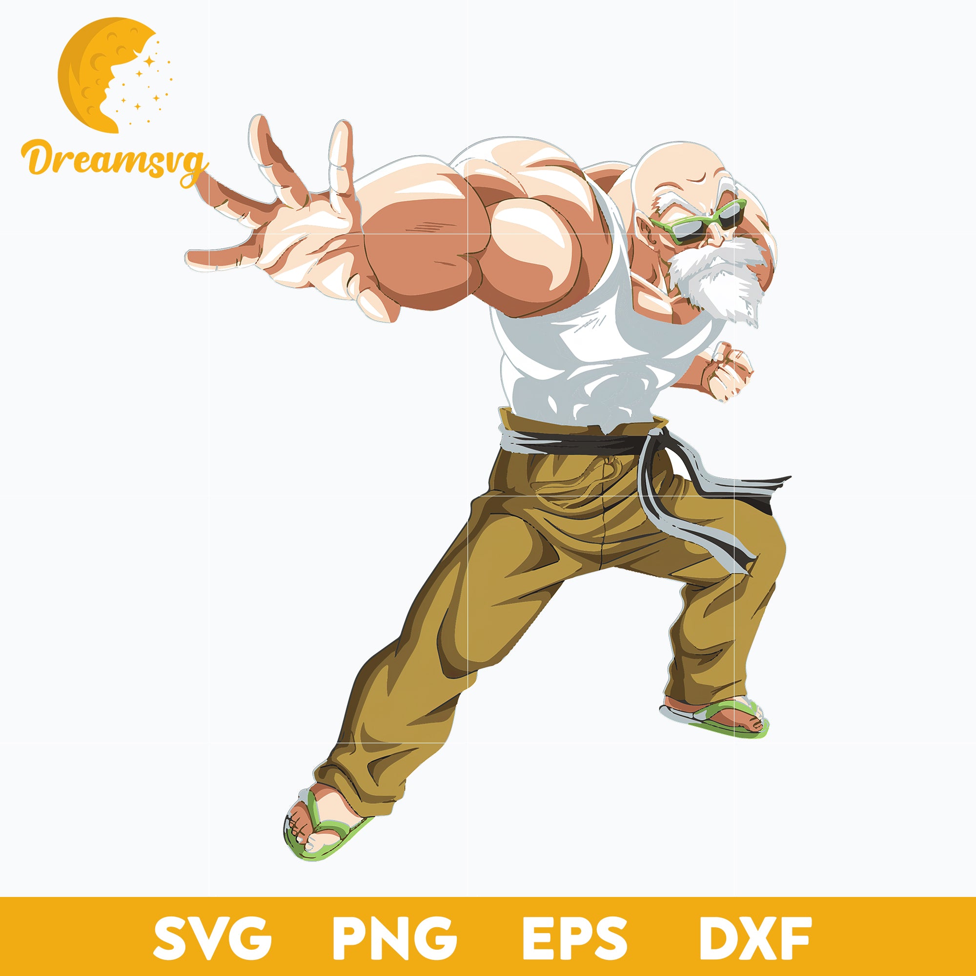Master Roshi Svg, Dragon Ball Svg, Dragon Ball Z Svg, Anime Svg, png ...