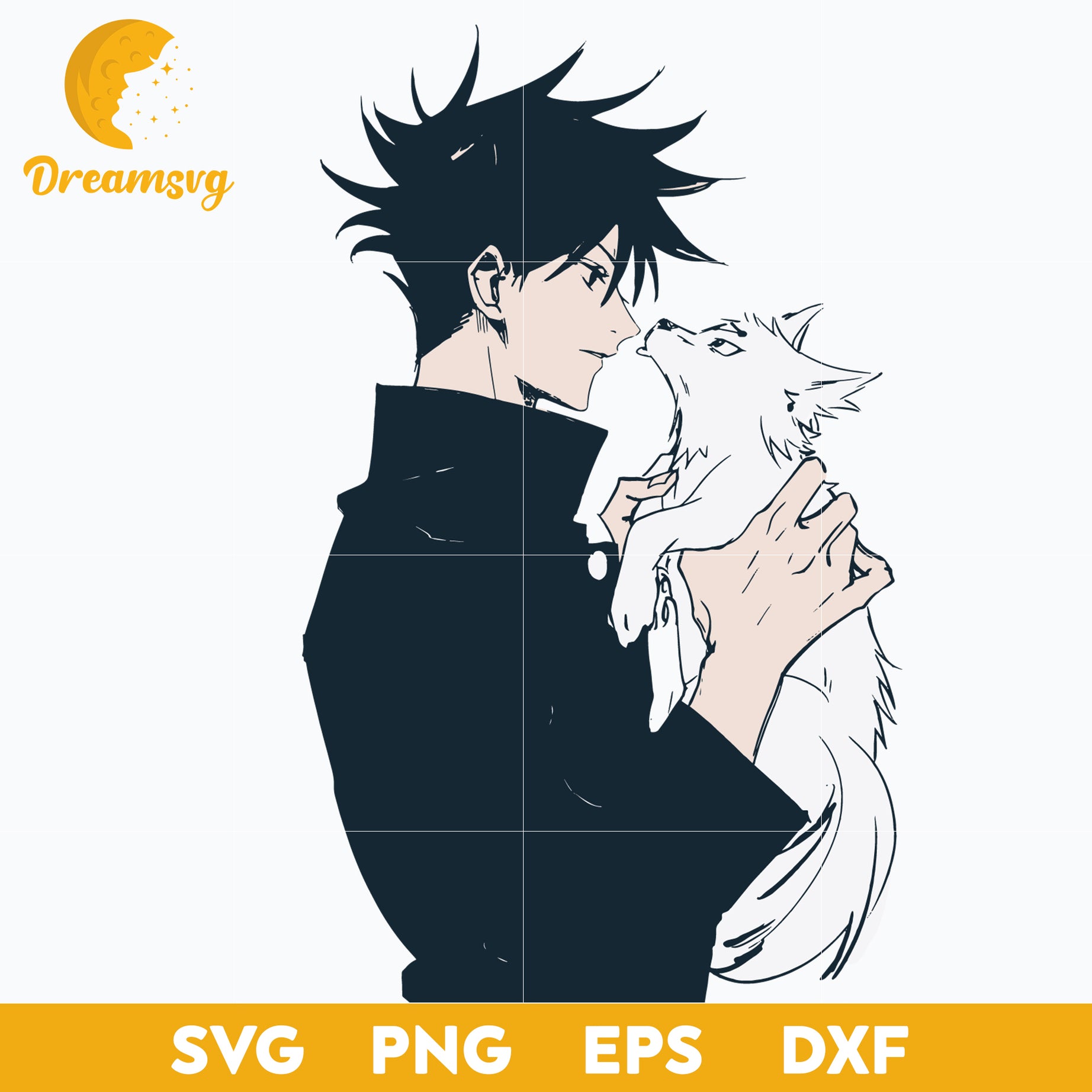 Megumi Fushiguro And Divine Dog Svg, Love Anime Svg, Anime Manga Svg, Manga Svg, Anime Svg, png, eps, dxf digital download.