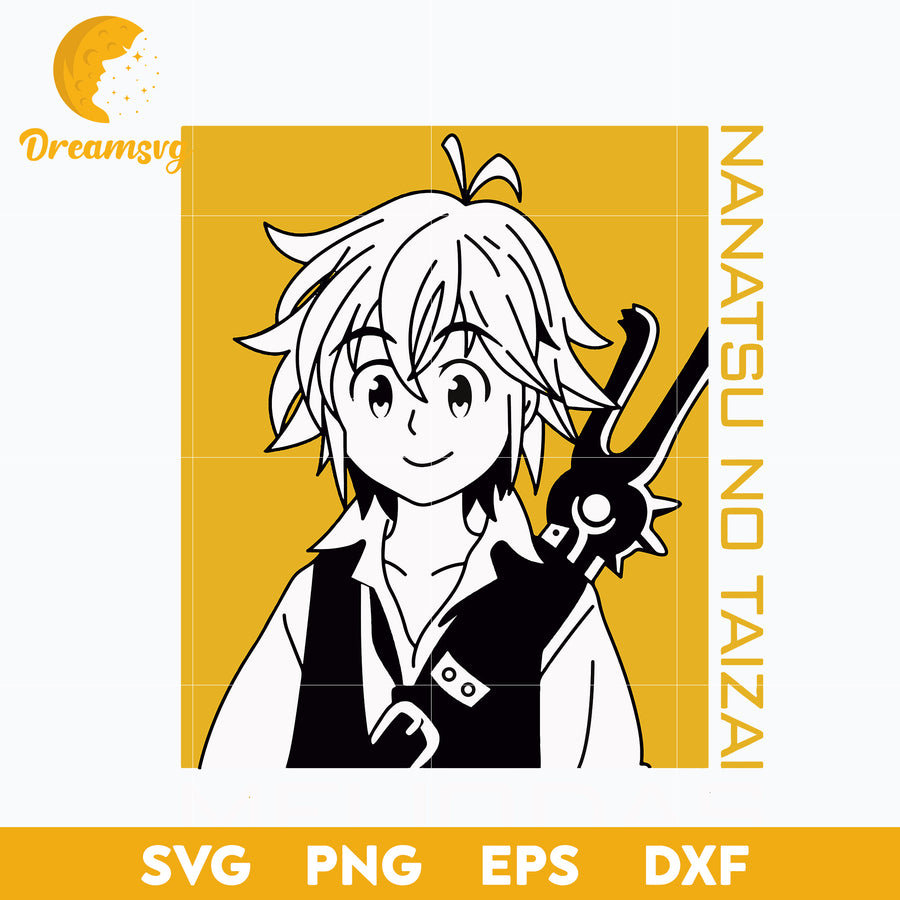 Meliodas Svg, Nanatsu No Taizai Svg, Seven Sins Deadly Svg, Manga Svg, Japanese Svg, Anime Svg, png, eps, dxf digital download.