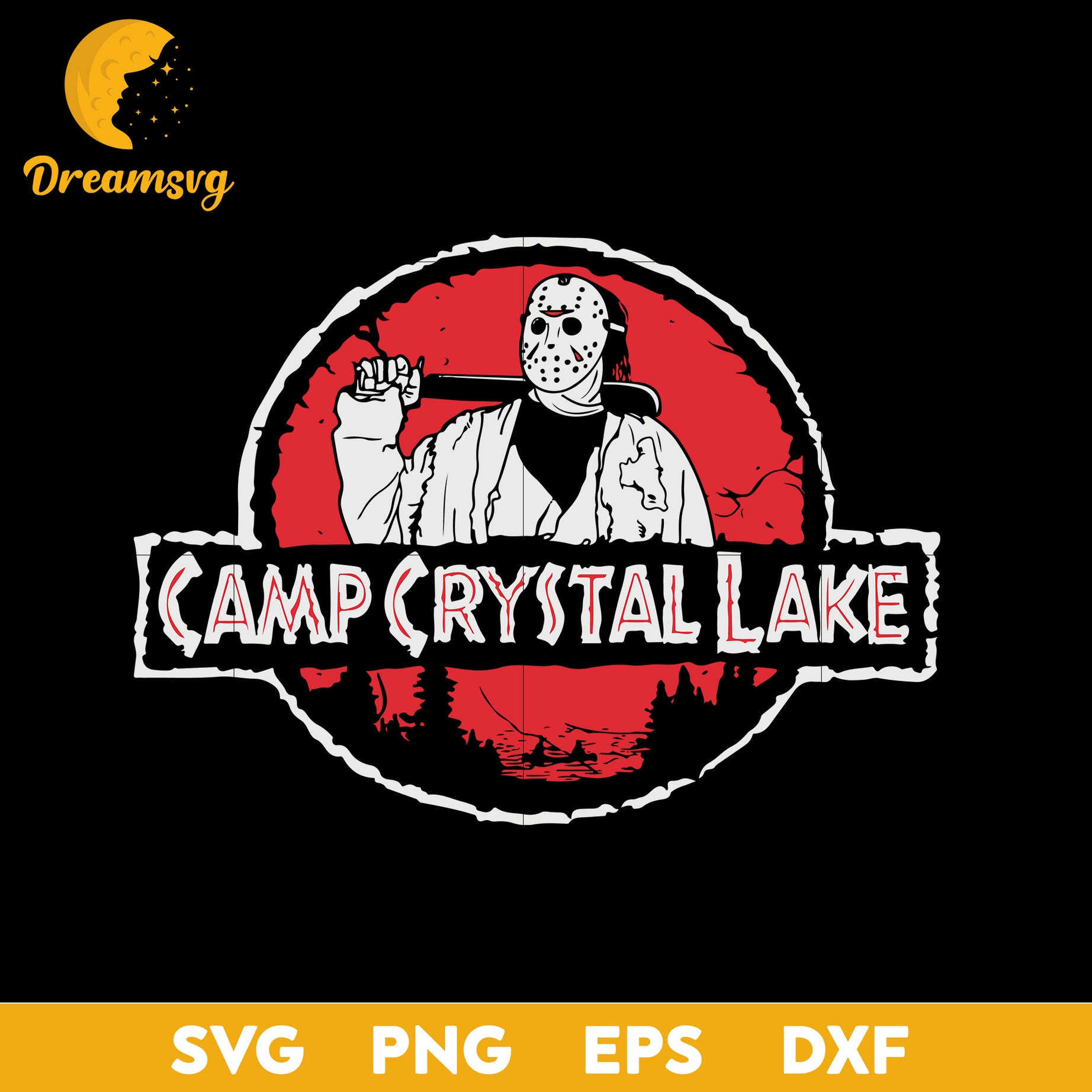 Michael Myers Camp Crystal Lake svg, Halloween svg, png, dxf, eps digital file.