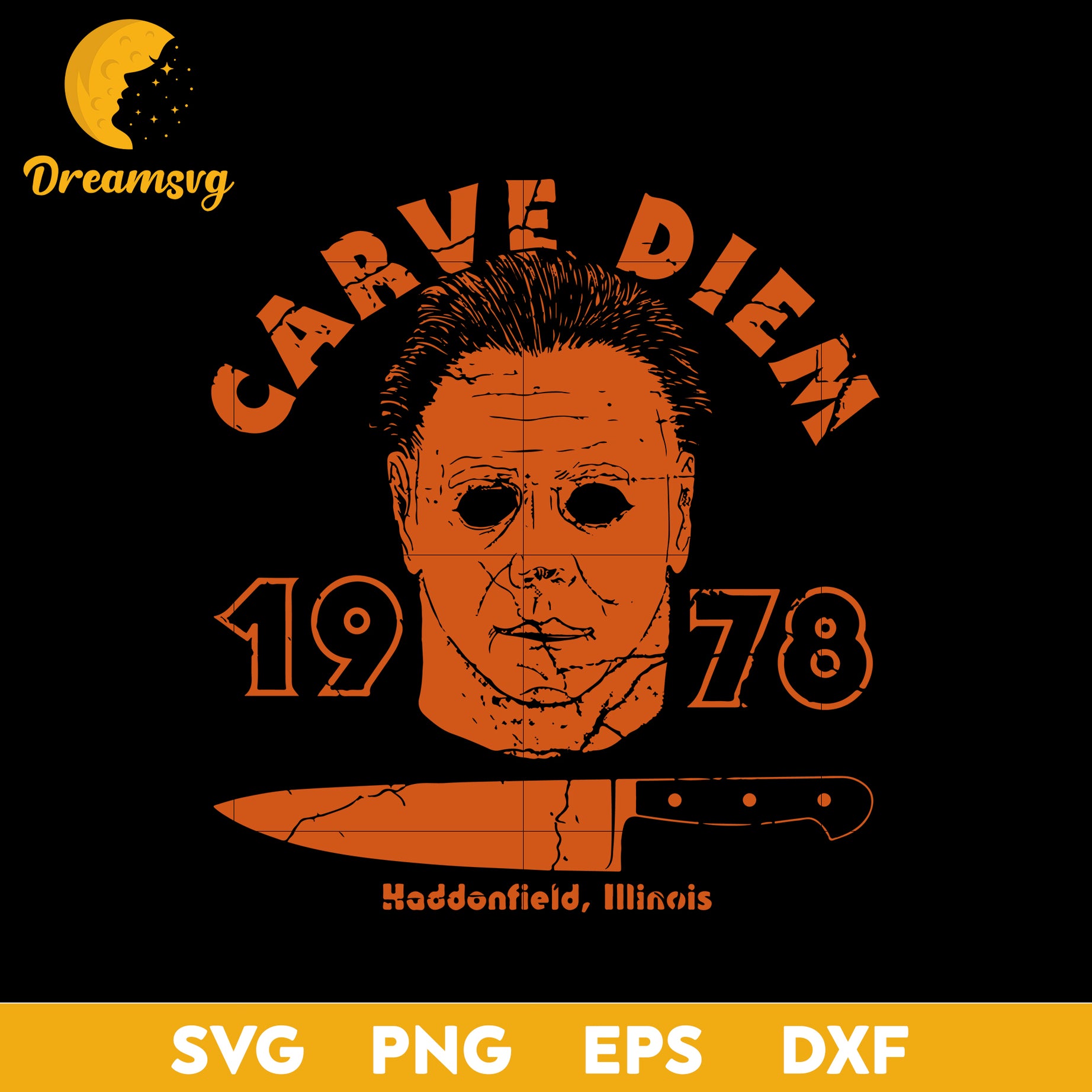 Michael Myers Carve Diem 1978 svg, Halloween svg, png, dxf, eps digital file.