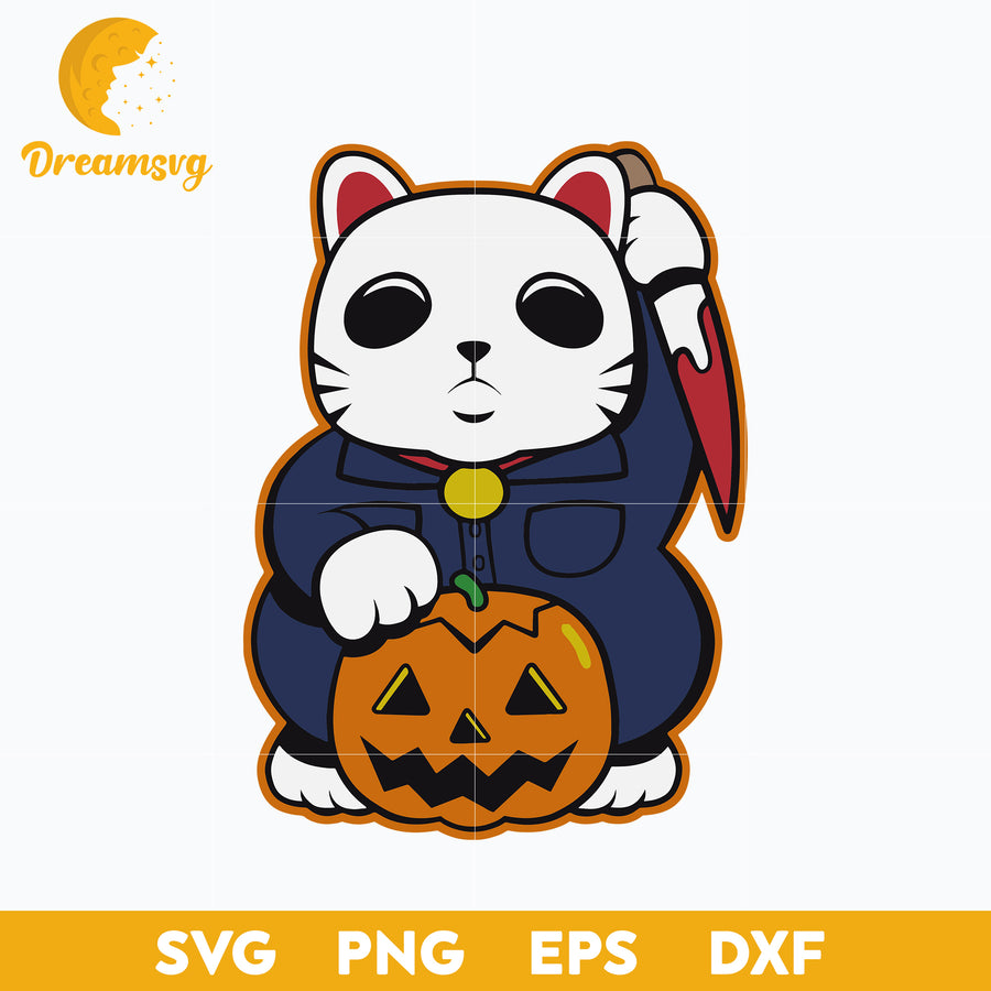 Michael Myers Cat Halloween svg, Halloween svg, png, dxf, eps digital file.