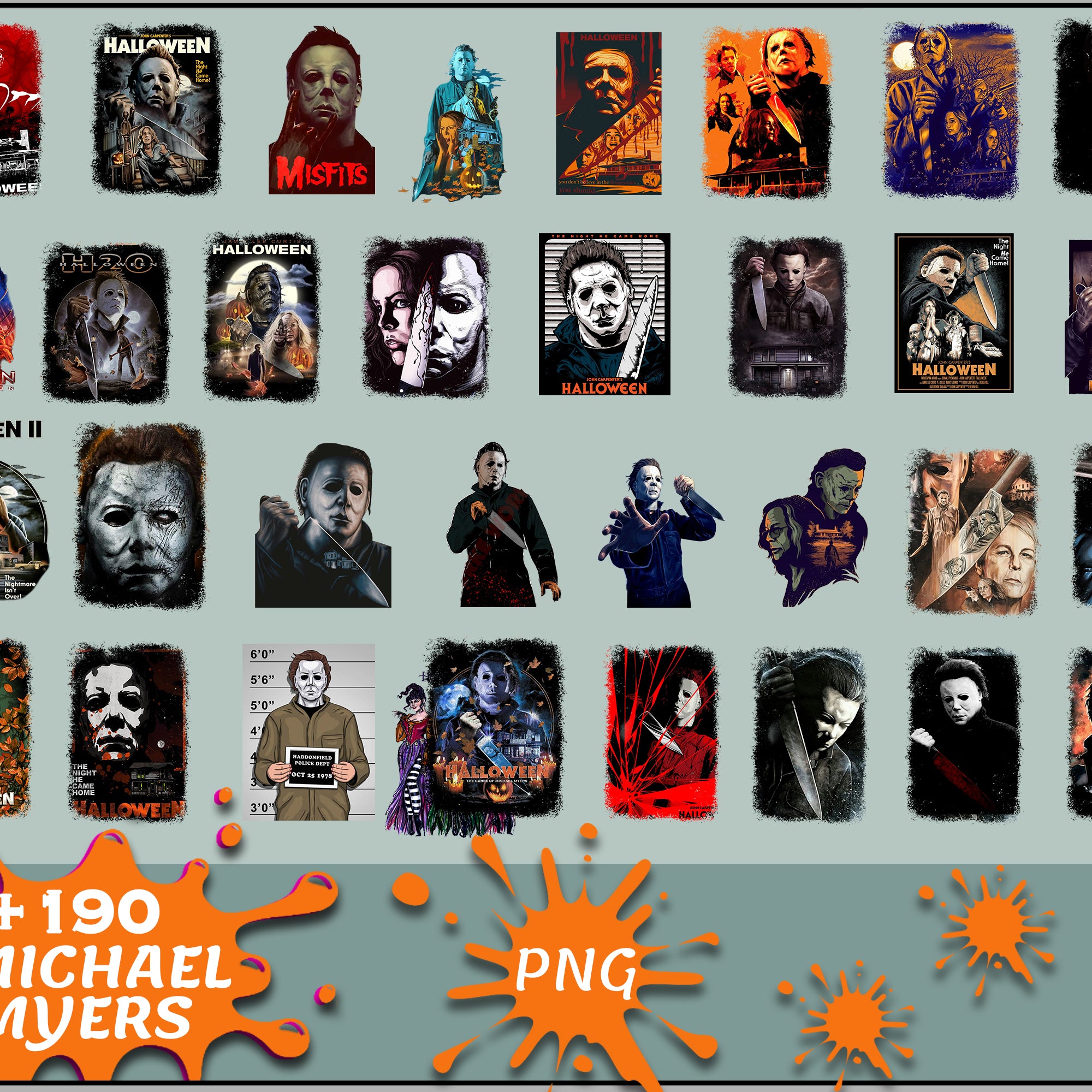 Michael Myers PNG Bundle , Michael Myers Halloween , Scary Halloween, Horror Characters, Halloween svg, png digital file.