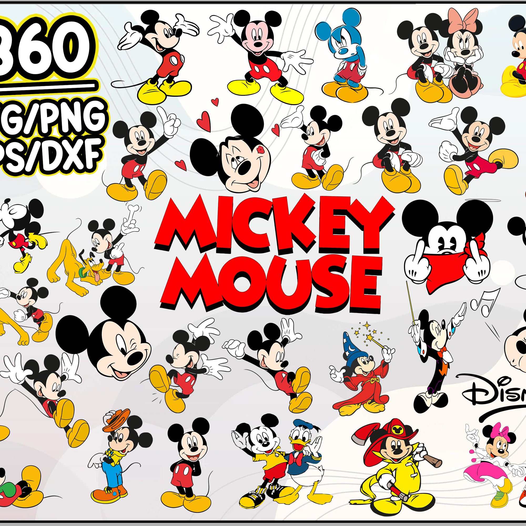 860+ Mickey Mouse SVG Bundle, Cricut Svg, Minnie SVG, Svg Files For Cricut, For Silhouette, Cartoon svg, png, dxf, eps digital file