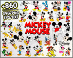 860+ Mickey Mouse SVG Bundle, Cricut Svg, Minnie SVG, Svg Files For Cricut, For Silhouette, Cartoon svg, png, dxf, eps digital file