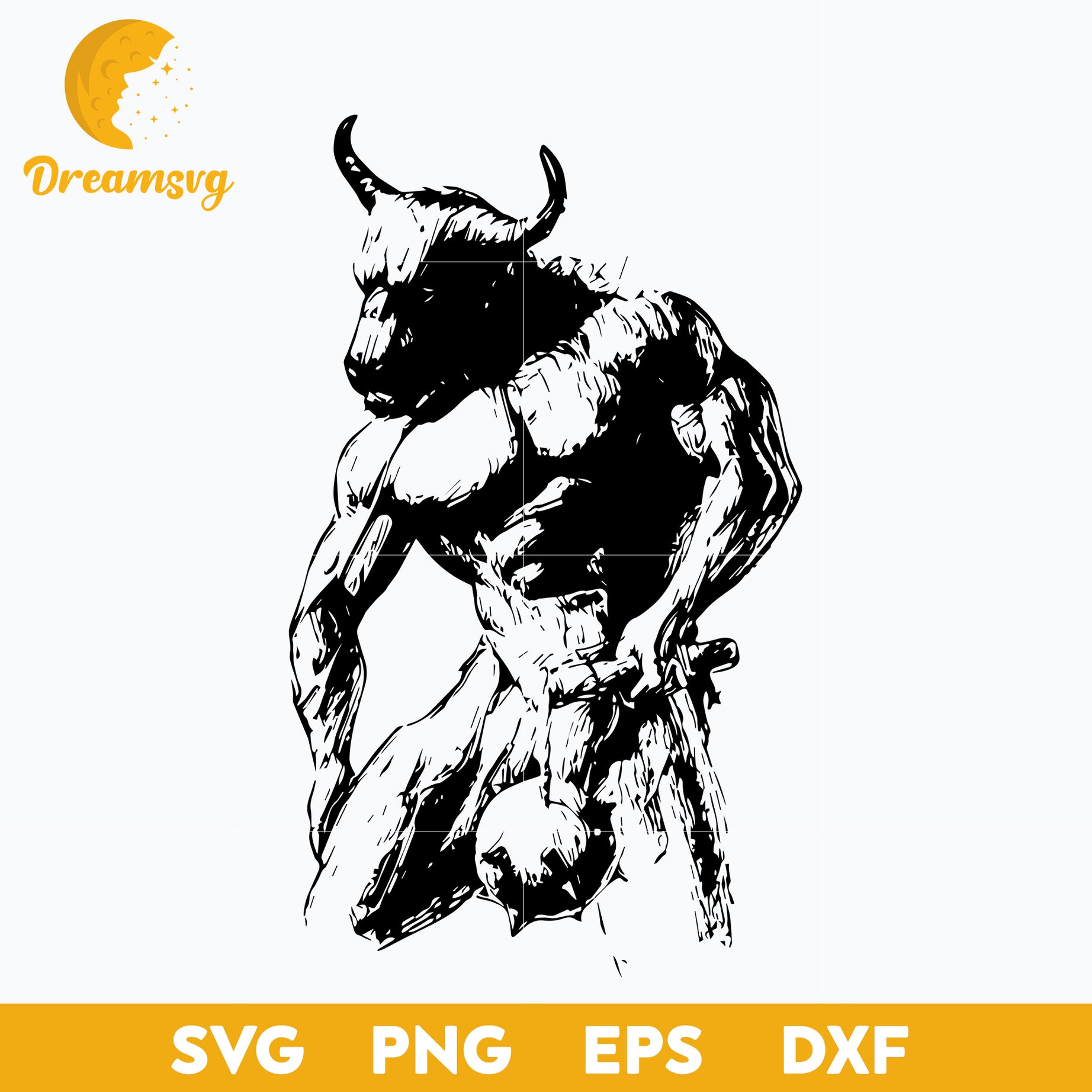 Minotaur Hunk Popular Halloween svg, Halloween svg, png, dxf, eps digital file.