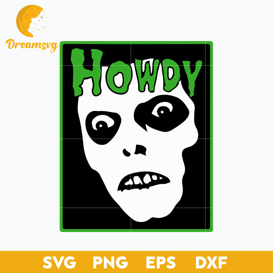 Misfit Howdy Classic Halloween svg, Halloween svg, png, dxf, eps digital file.
