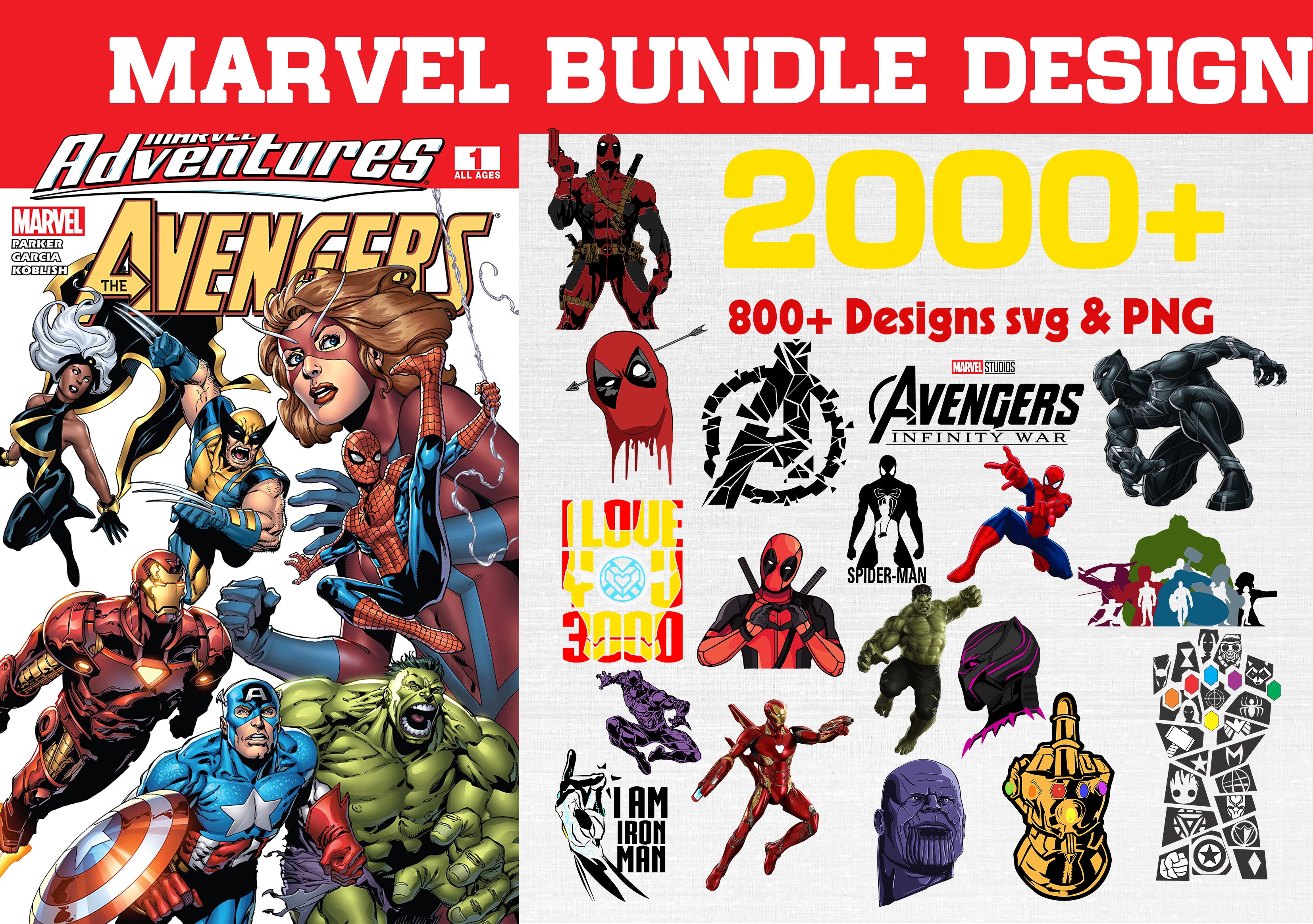 2000+ Marvel SVG Mega Bundle