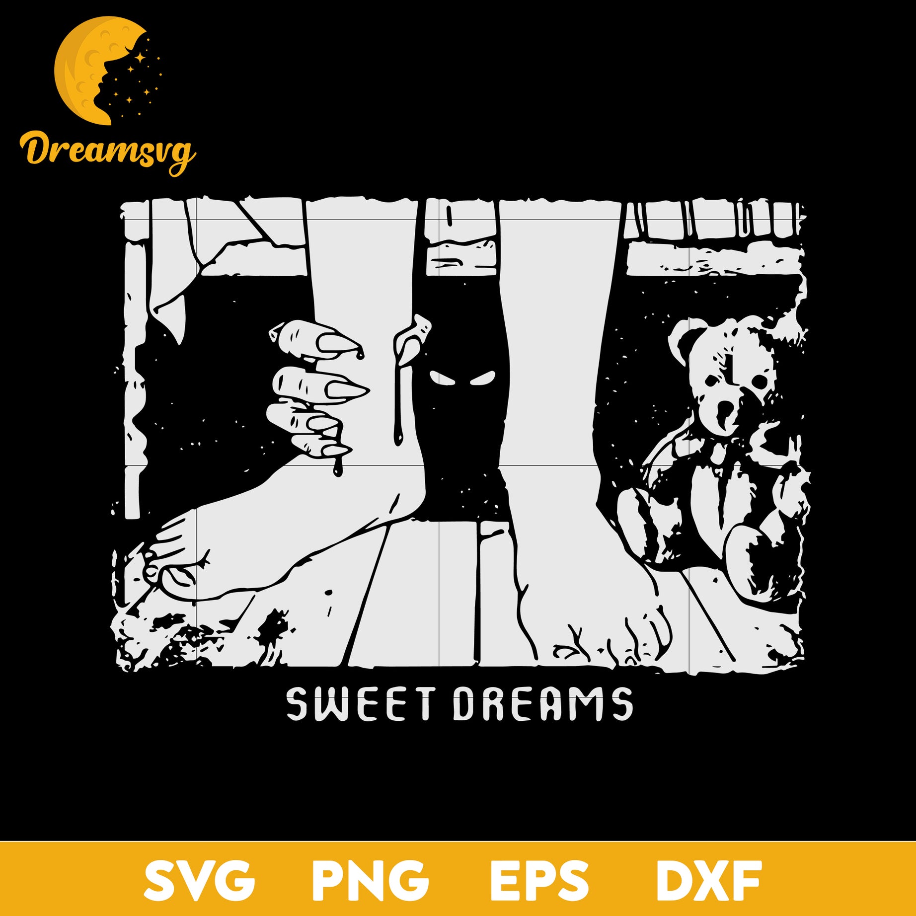 Monster Under The Bed Horror svg, Halloween svg, png, dxf, eps digital file.