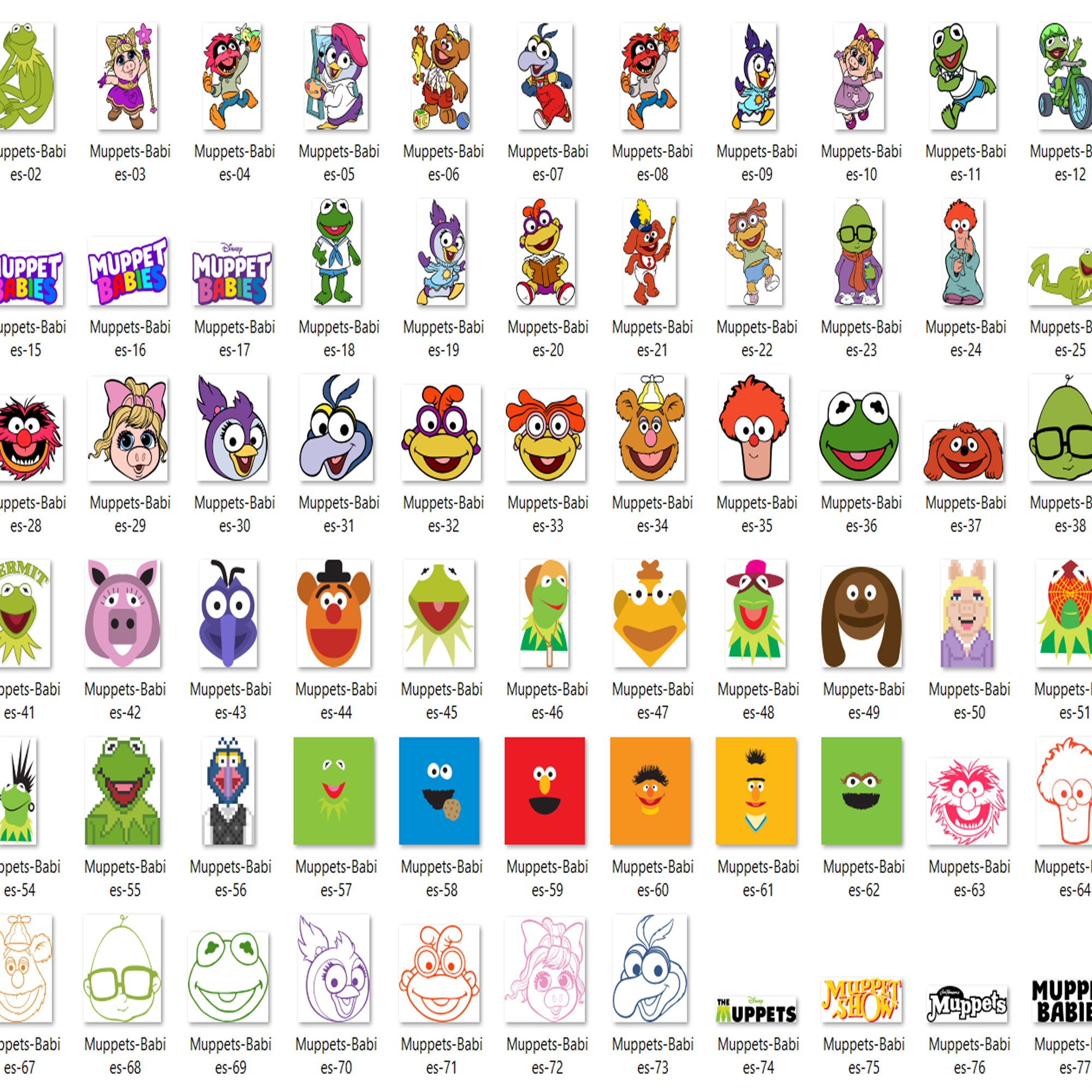 310+ Muppets Babies SVG Bundle, Muppets Bundle, The Muppets svg, Cut Files, Cartoon svg, png, dxf, eps digital file