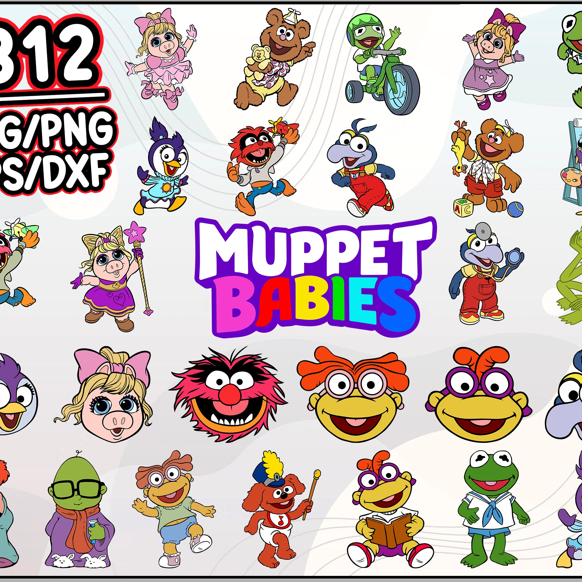 312+ Muppets Babies Svg Bundle, Muppets Babies Svg, Muppets svg, Cartoon svg, png, dxf, eps digital file