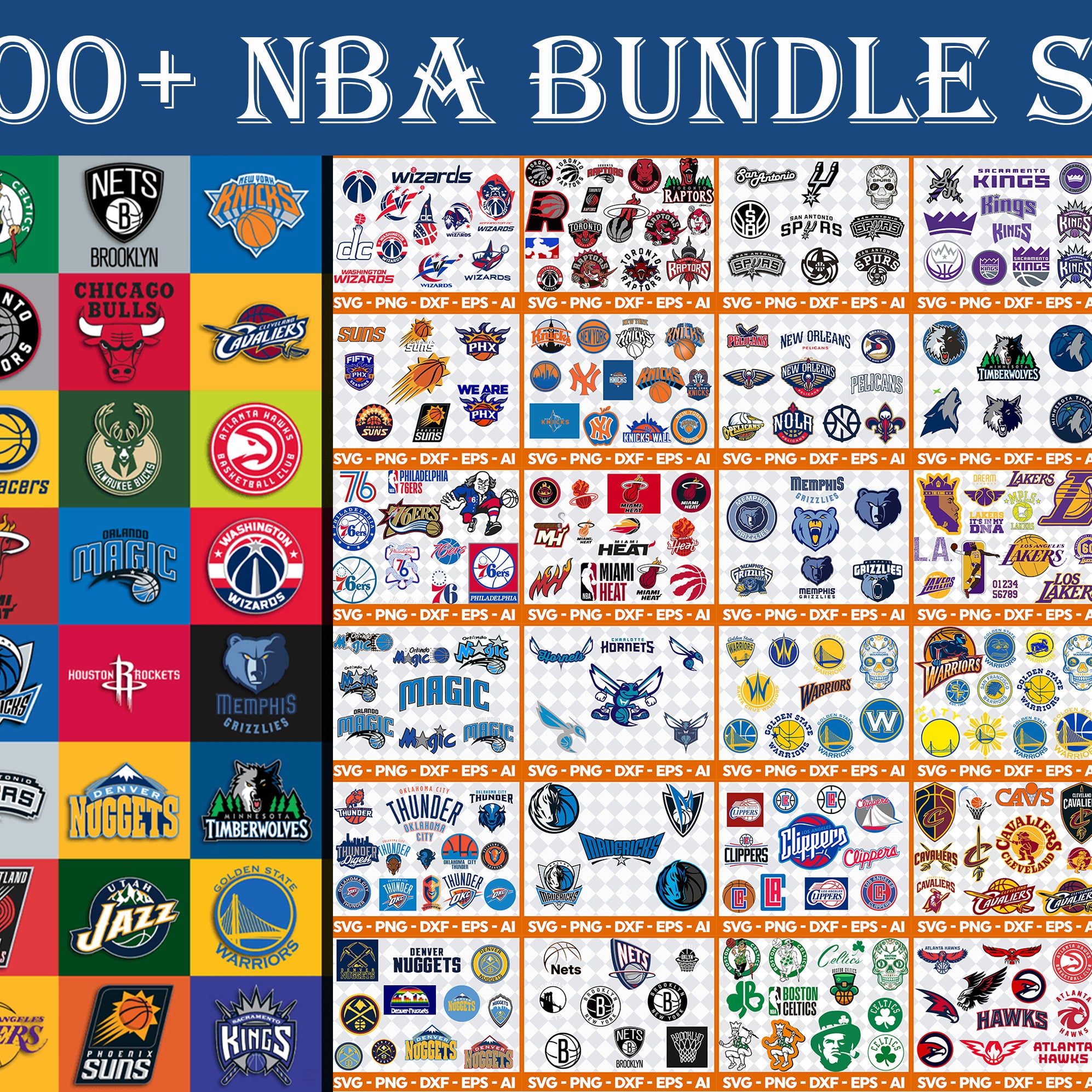 Nba Files 1800 file NBA Bundle Svg, Sport Svg, Bundle Sport Svg, Mega Bundle Spo ...