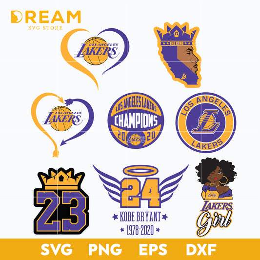 Los Angeles Lakers bundle svg, Lakers bundle svg, NBA svg, png, dxf, eps digital file NBA15102010L