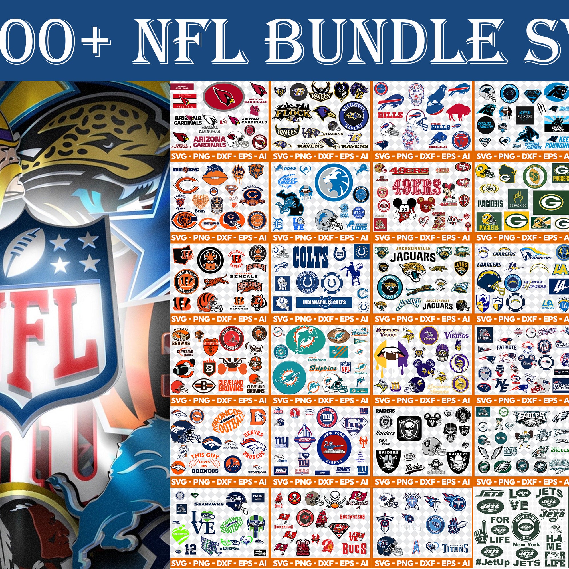 Nfl Label Mega NFL Bundle Svg, Nfl Logo Svg, Nfl Team Svg, Sport Svg, All Nfl Te ...