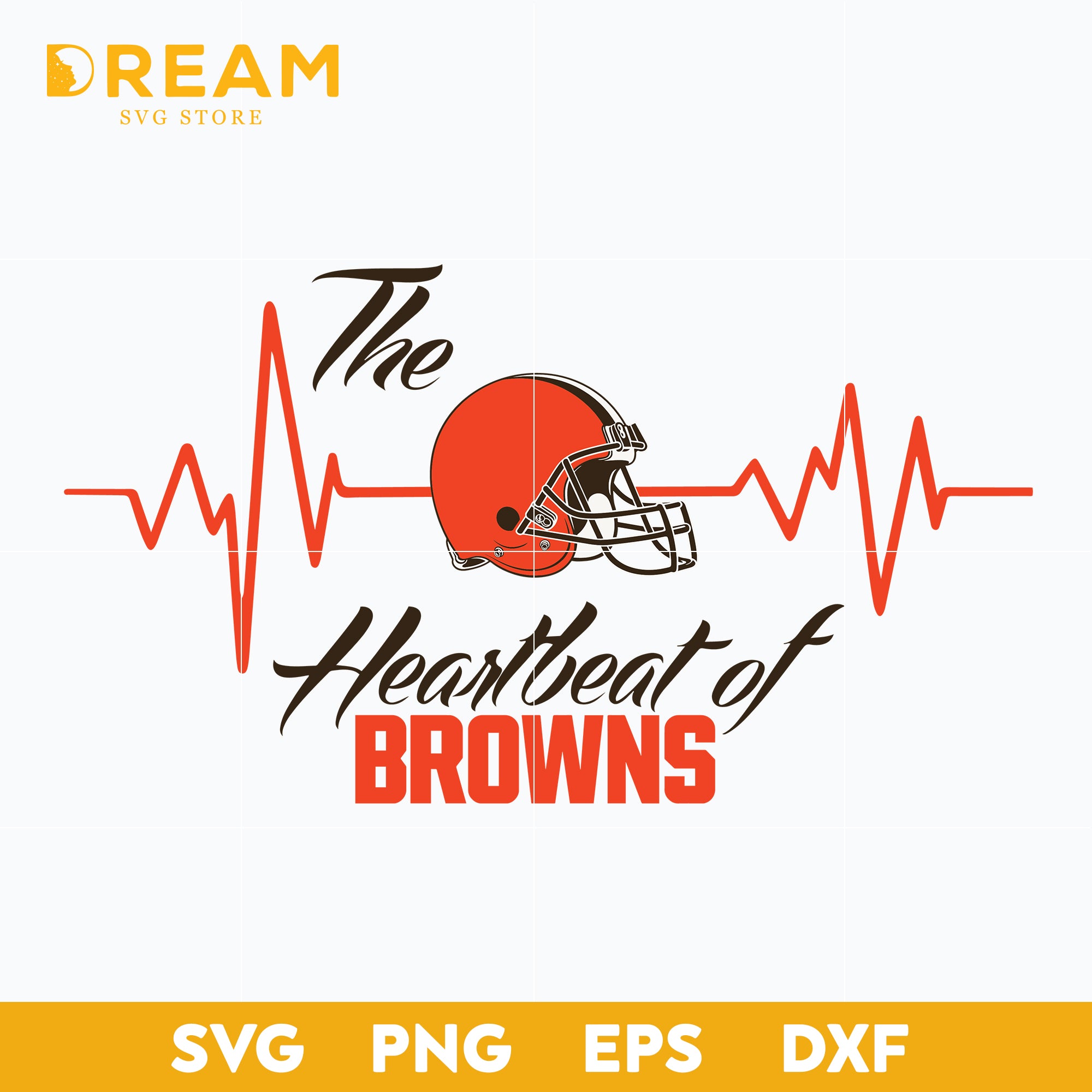 The heartbeat of Browns svg, Cleveland Browns svg, Browns svg, Nfl svg, png, dxf, eps digital file NFL0111201L