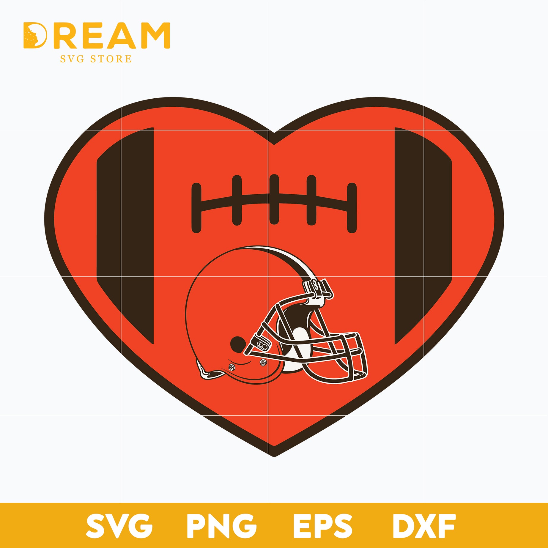 Cleveland Browns heart svg, Browns heart svg, Nfl svg, png, dxf, eps digital file NFL01112027L