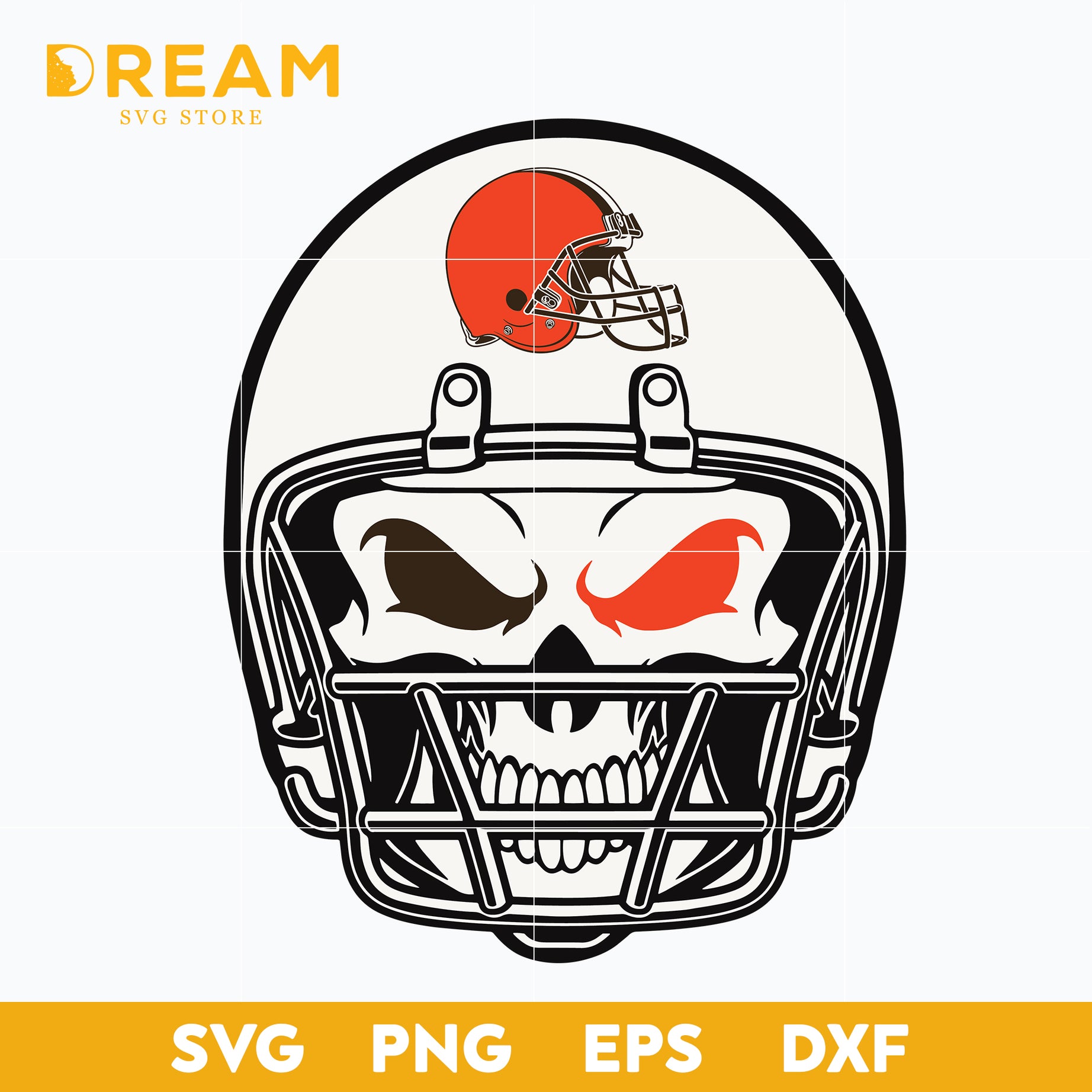 Cleveland Browns skull svg, Browns skull svg, Nfl svg, png, dxf, eps digital file NFL01112028L