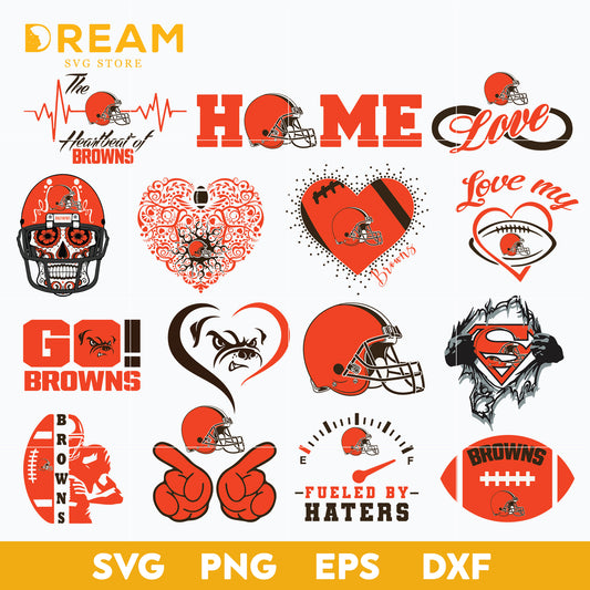 Cleveland Browns bundle svg, Browns bundle svg, Nfl svg, png, dxf, eps digital file NFL01112037L