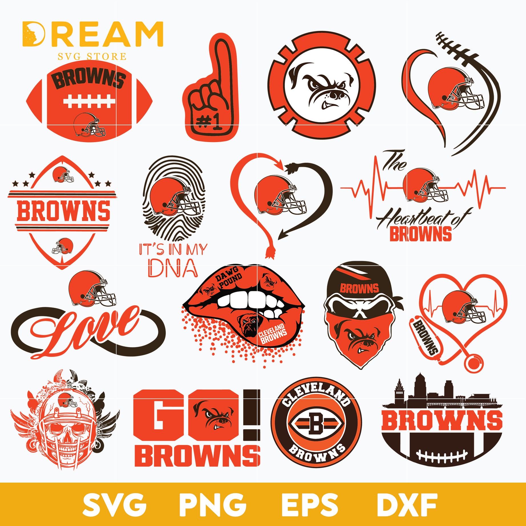Cleveland Browns bundle svg, Browns bundle svg, Nfl svg, png, dxf, eps digital file NFL01112039L