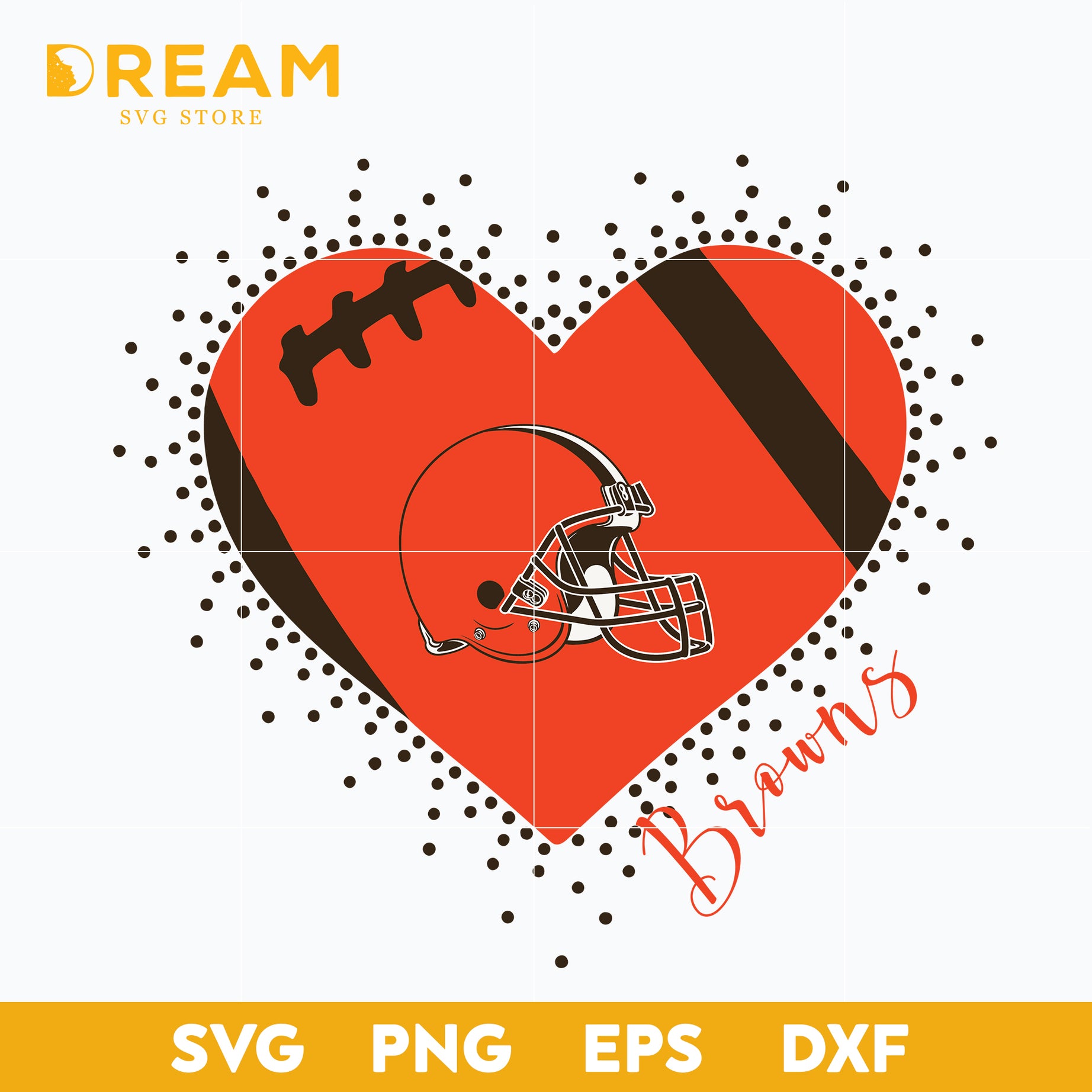 Cleveland Browns heart svg, Browns heart svg, Nfl svg, png, dxf, eps digital file NFL0111209L