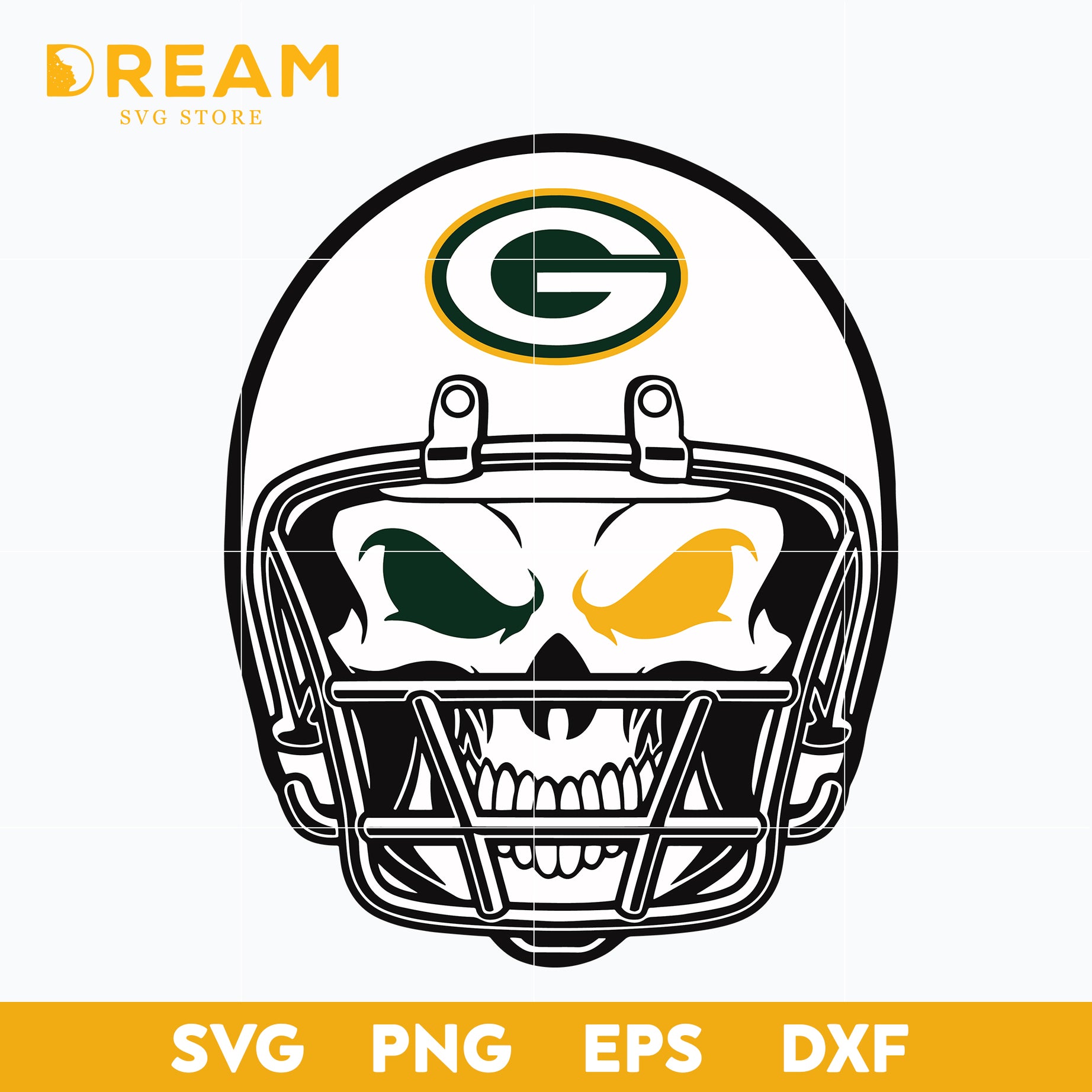 Green Bay Packers skull svg, skull Packers svg, Nfl svg, png, dxf, eps digital file NFL02102011L