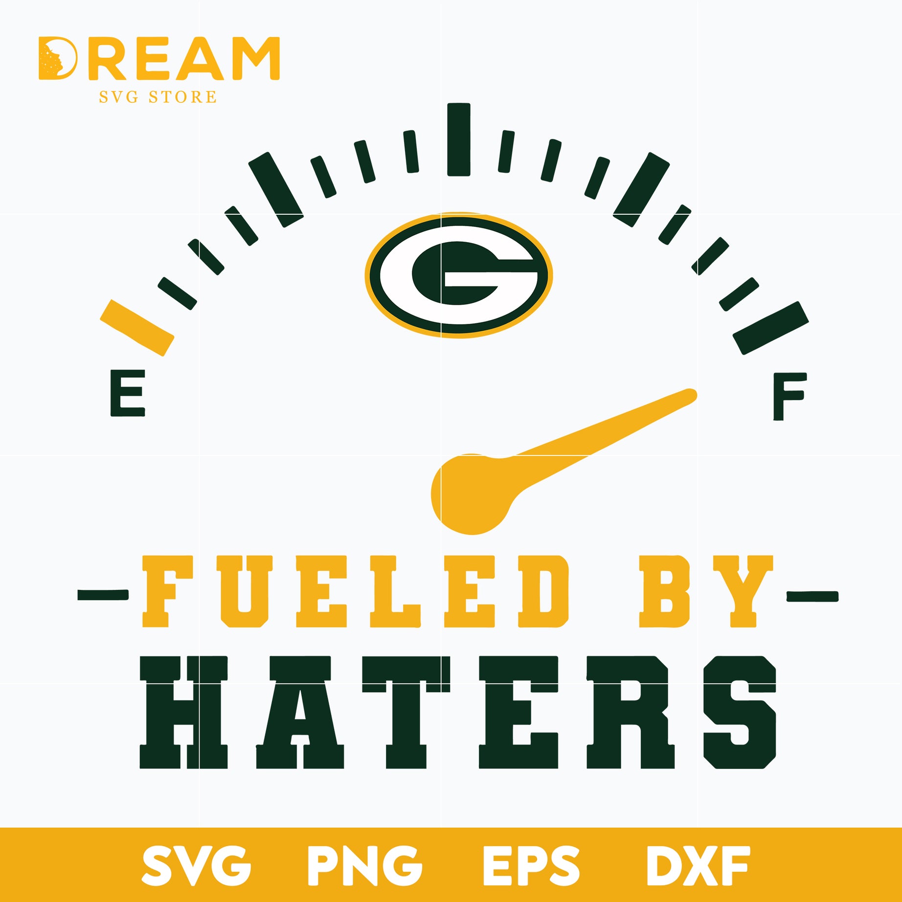 Green bay packers fueled by haters svg, packers svg, Nfl svg, png, dxf, eps digital file NFL02102016L