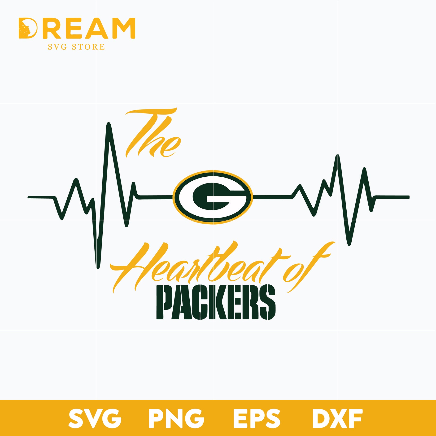 The heartbeat of packers svg, Green Bay Packers svg, Packers svg, Nfl svg, png, dxf, eps digital file NFL02102024L