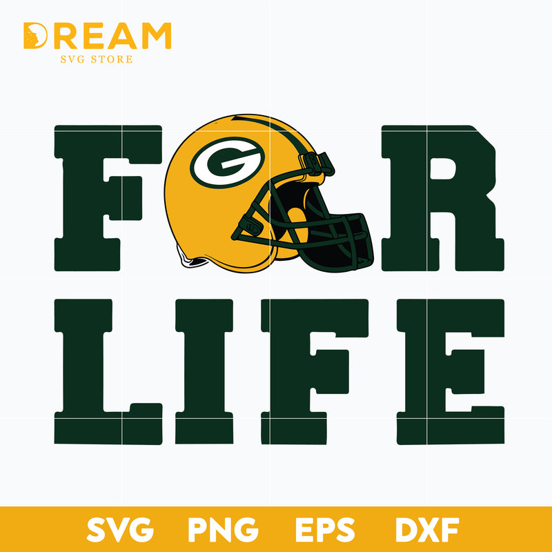 For life green Bay Packers svg, Packers svg, Nfl svg, png, dxf, eps digital file NFL02102027L