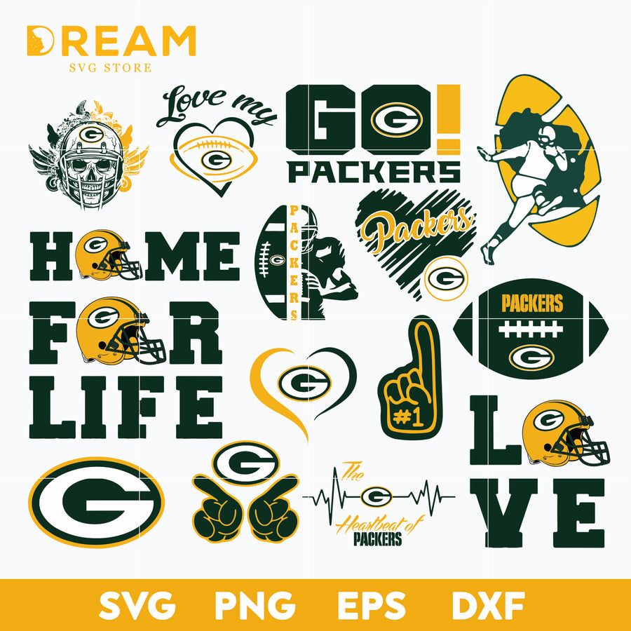 Green Bay Packers bundle svg, Packers svg, Nfl svg, png, dxf, eps digital file NFL02102037L