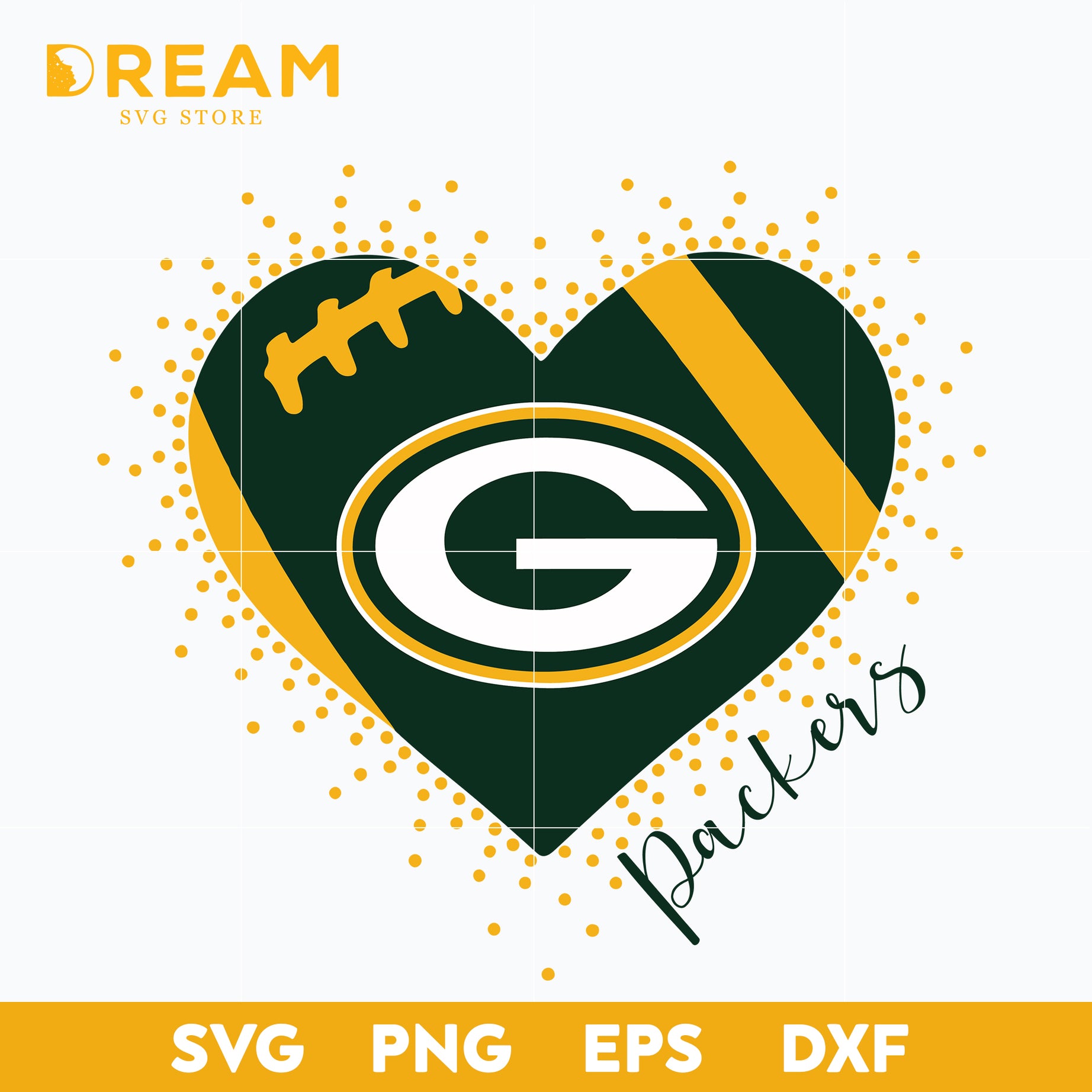 Green Bay Packers heart svg, Packers heart svg, Nfl svg, png, dxf, eps digital file NFL0210203L