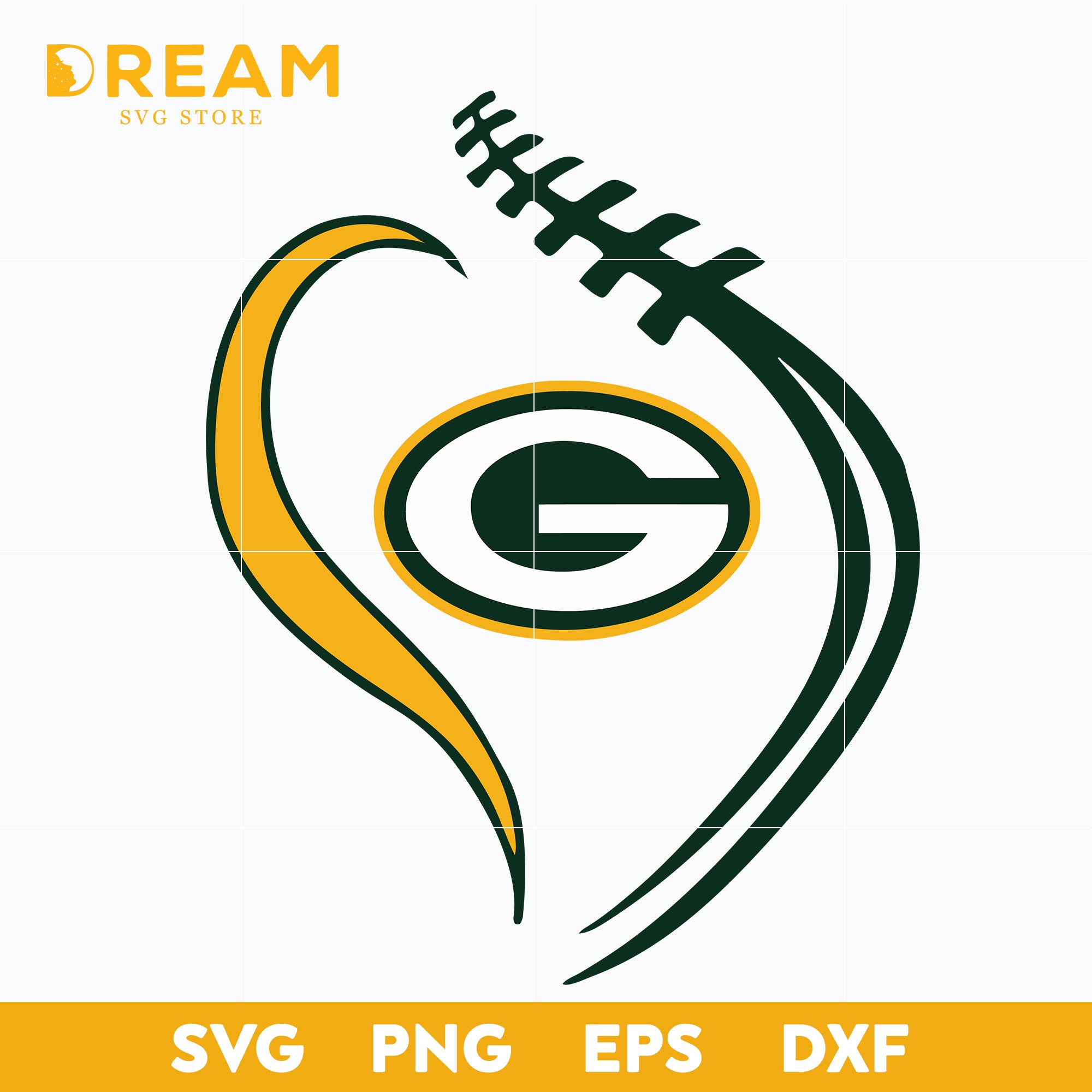 Green Bay Packers heart svg, Packers heart svg, Nfl svg, png, dxf, eps digital file NFL0210205L