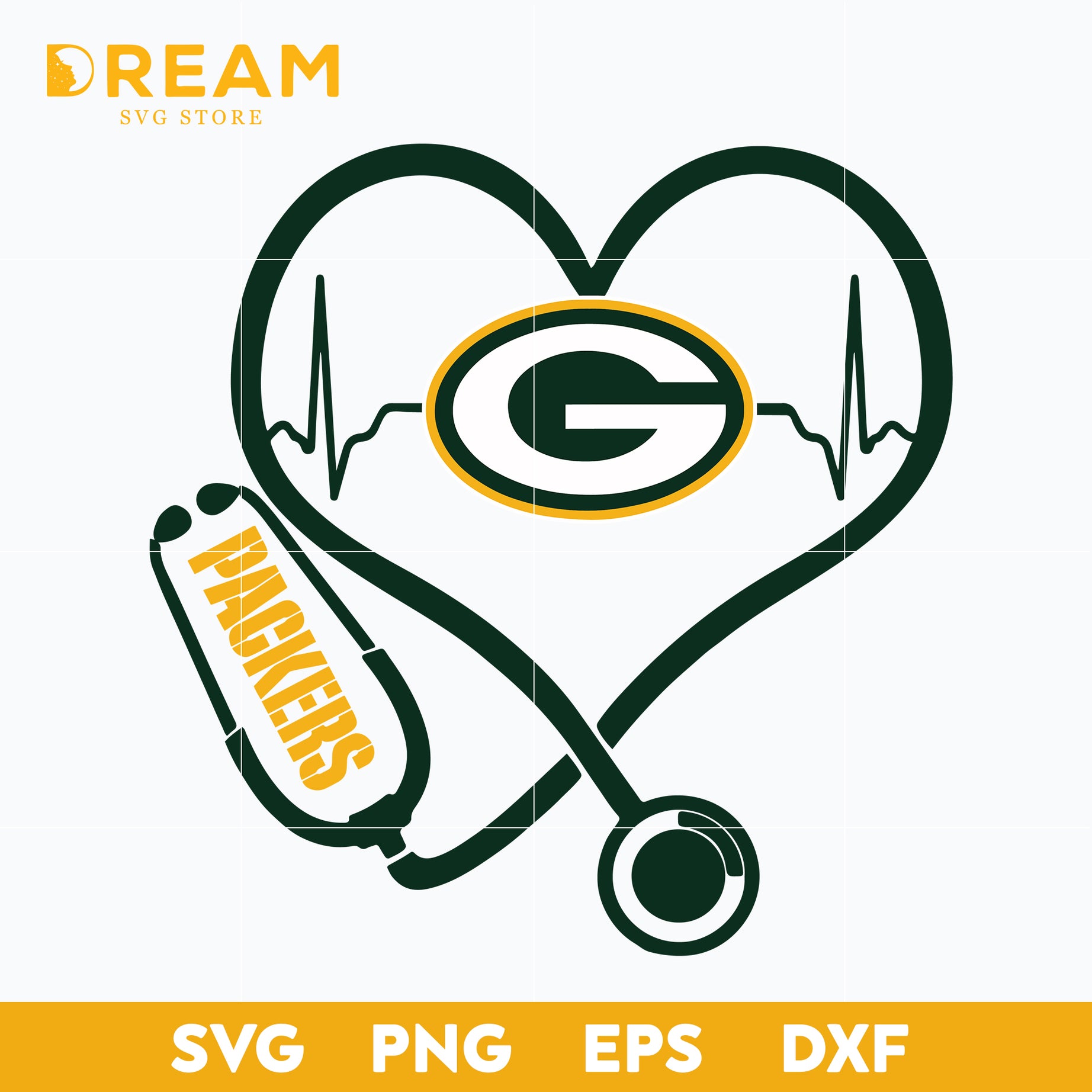 Green Bay Packers heart svg, Packers heart svg, Nfl svg, png, dxf, eps digital file NFL0210208L