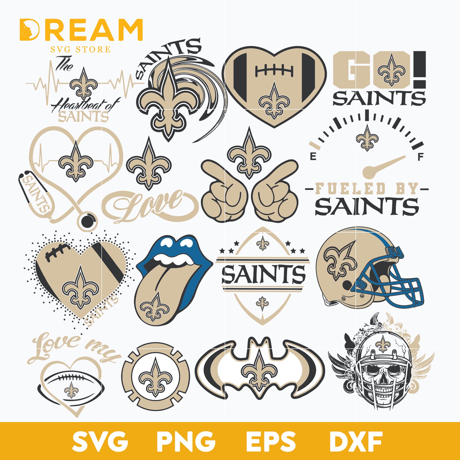 New Orleans Saints Bundle svg, Saints Bundlesvg, Sport svg, Nfl svg, png, dxf, eps digital file NFL28122046L