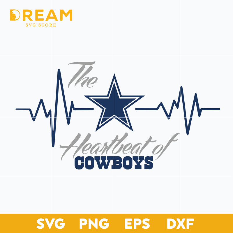 The heartbeat of cowboys svg, Dallas cowboys svg, cowboys svg, Nfl svg, png, dxf, eps digital file NFL05102023L