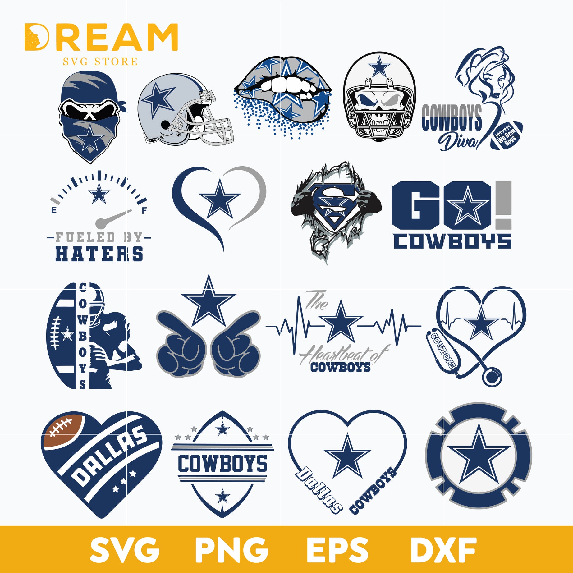 Dallas cowboys bundle svg, Cowboys svg, Nfl svg, png, dxf, eps digital file NFL05102047L