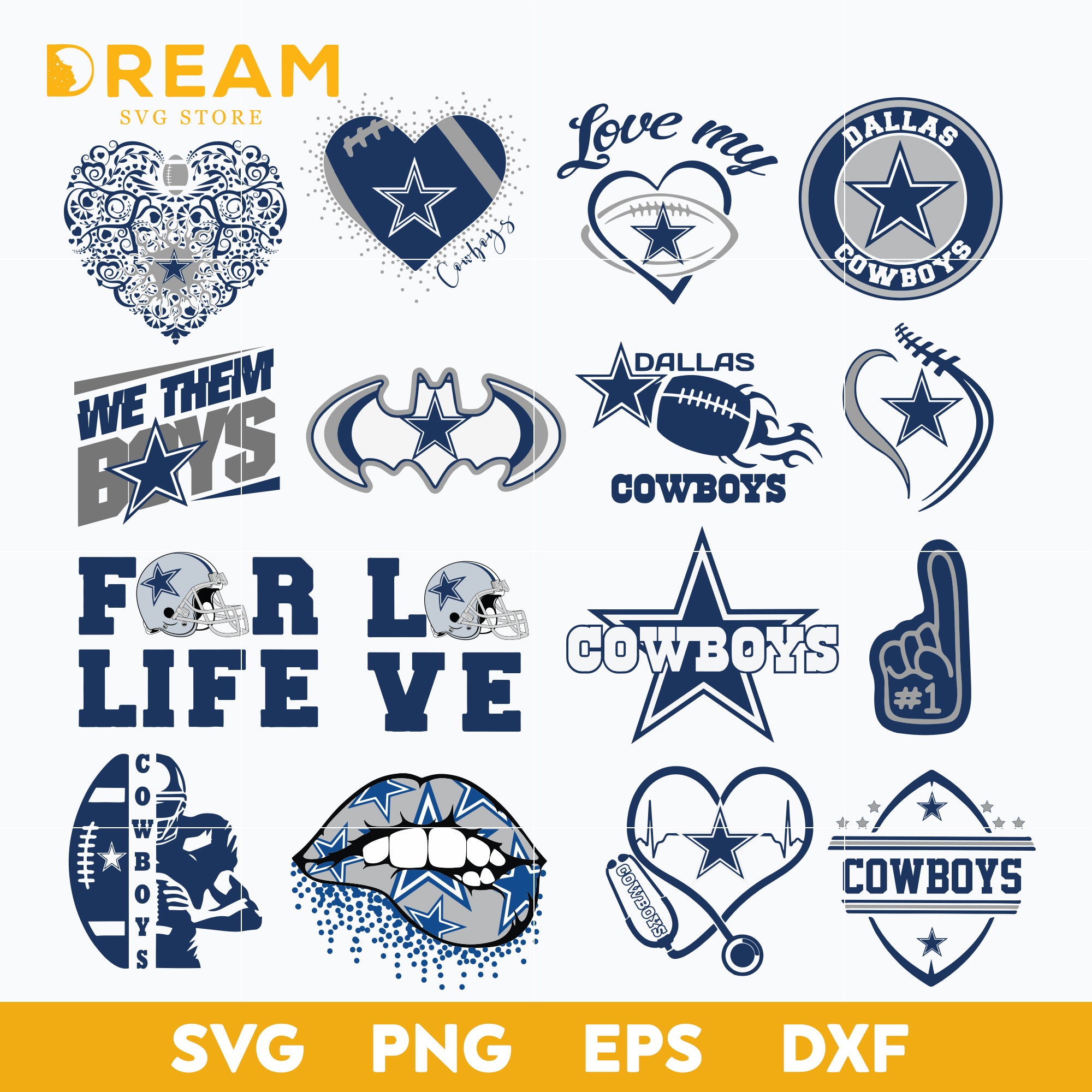 Dallas cowboys bundle svg, Cowboys svg, Nfl svg, png, dxf, eps digital ...