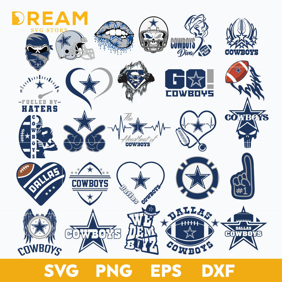 Dallas cowboys bundle svg, Cowboys svg, Nfl svg, png, dxf, eps digital file NFL05102051L