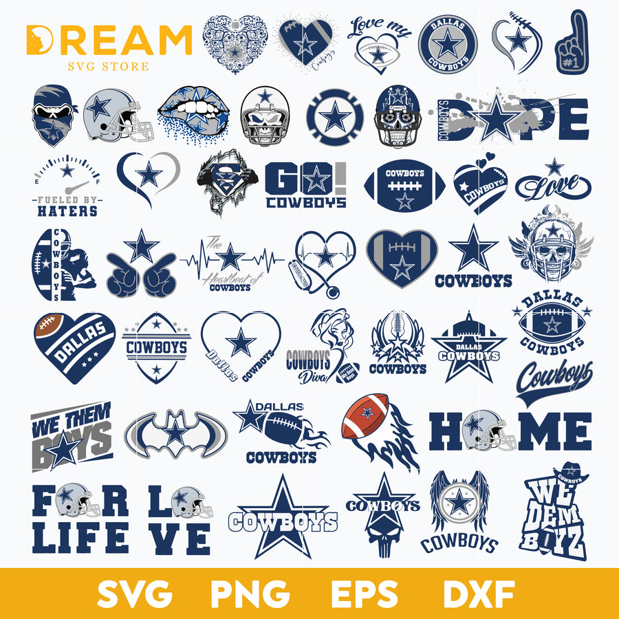 Dallas cowboys bundle svg, Cowboys svg, Nfl svg, png, dxf, eps digital file NFL05102054L