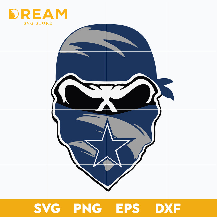 Dallas cowboys skull svg, skull cowboys svg, Nfl svg, png, dxf, eps digital file NFL0510207L