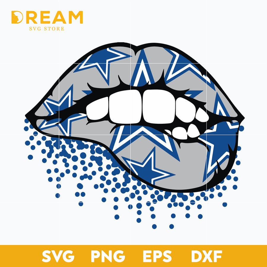 Dallas cowboys lip svg, cowboys svg, Nfl svg, png, dxf, eps digital file NFL0510209L