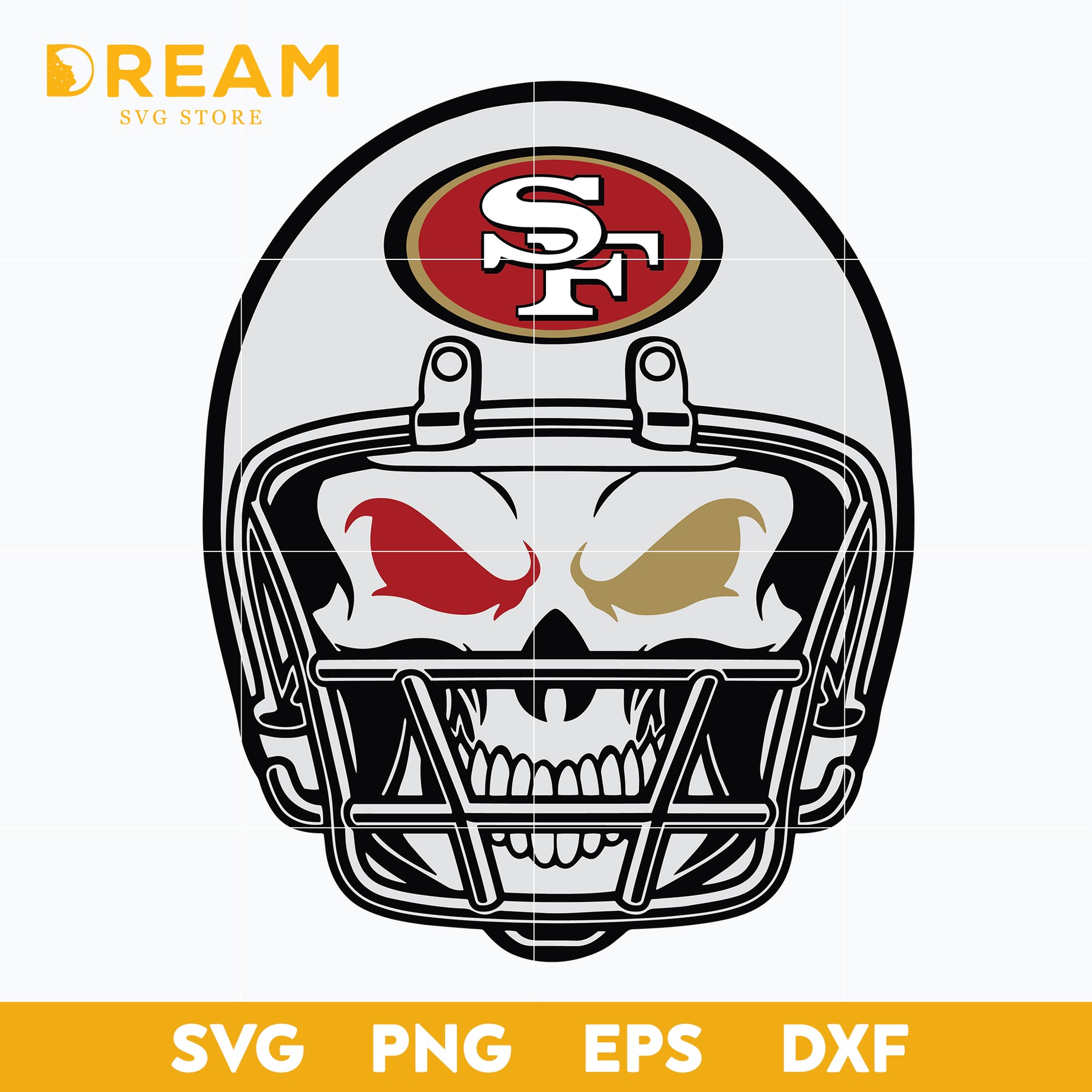 San francisco 49ers skull svg, 49ers skull svg, Nfl svg, png, dxf, eps digital file NFL0710202010L
