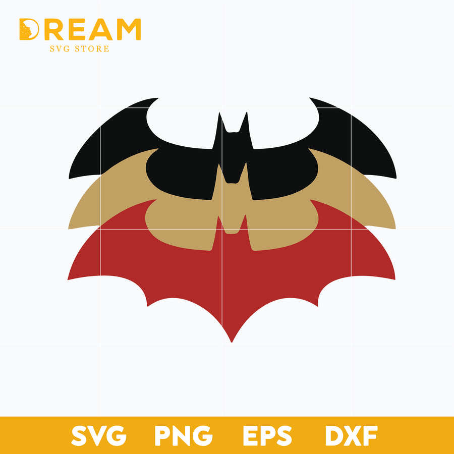 Bat San francisco 49ers svg, 49ers svg, Nfl svg, png, dxf, eps digital file NFL0710202020L