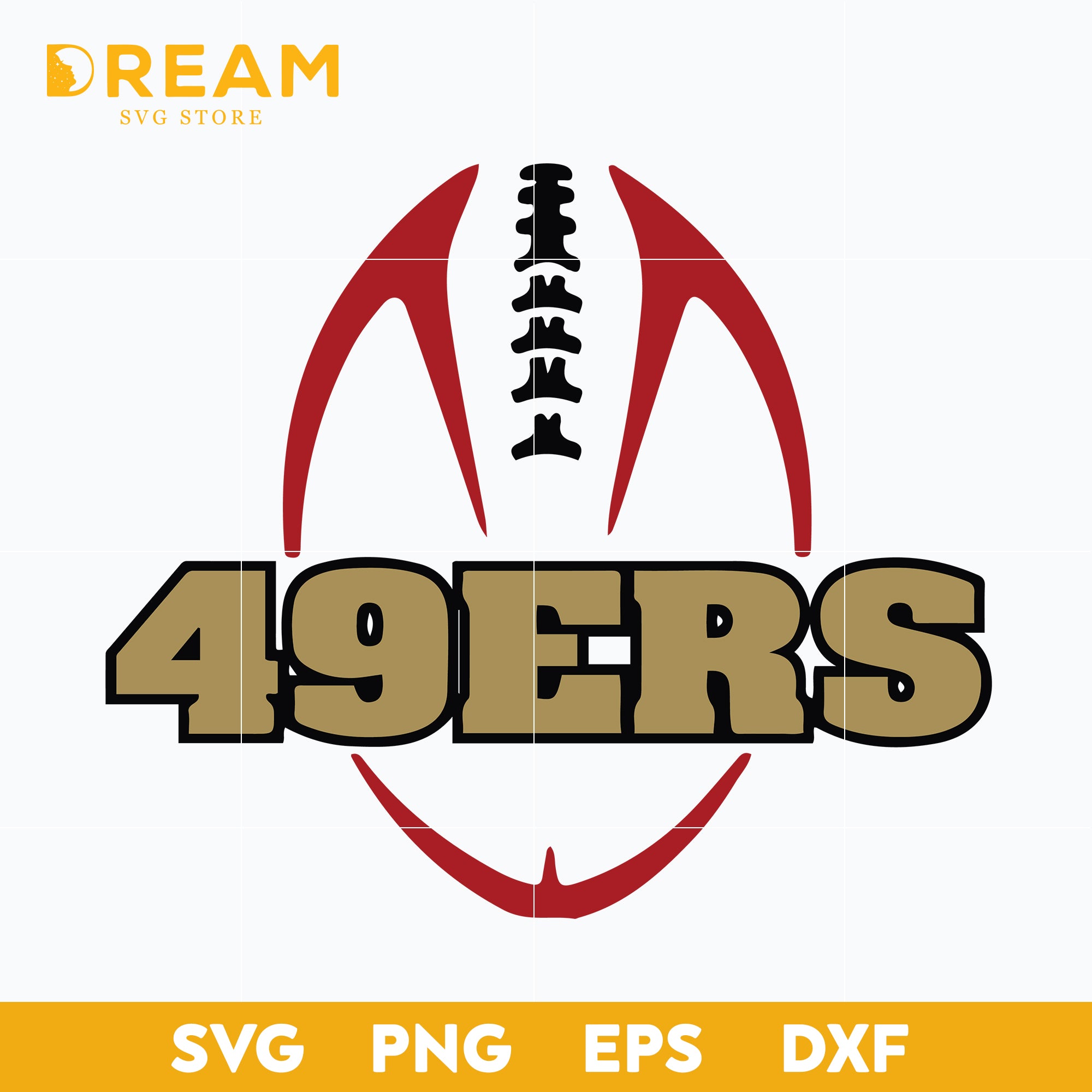 San francisco 49ers svg, 49ers svg, Nfl svg, png, dxf, eps digital fil ...