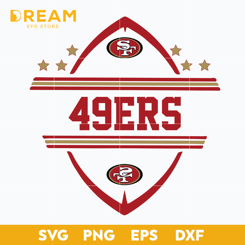 San francisco 49ers svg, 49ers svg, Nfl svg, png, dxf, eps digital fil