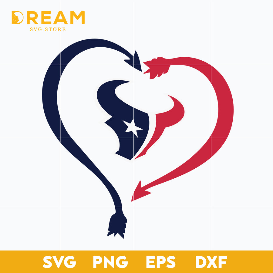 Houton texans heart svg, Texans svg, Nfl svg, png, dxf, eps digital file NFL10102022L
