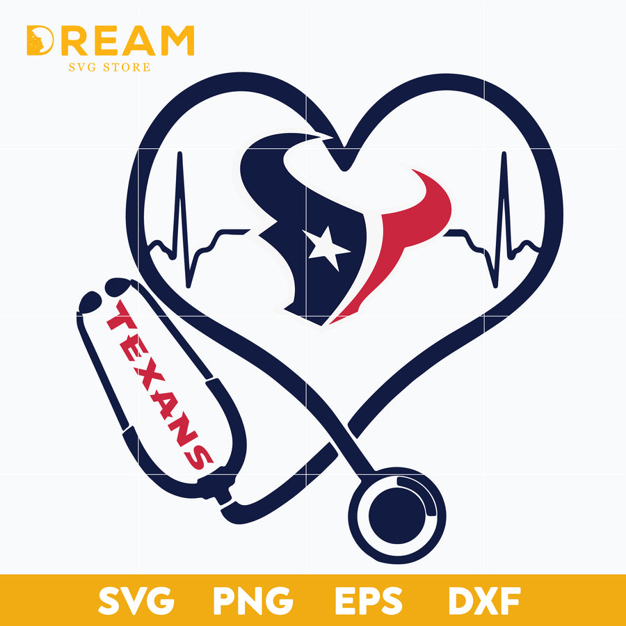 Houton texans heart svg, Texans svg, Nfl svg, png, dxf, eps digital file NFL10102032L