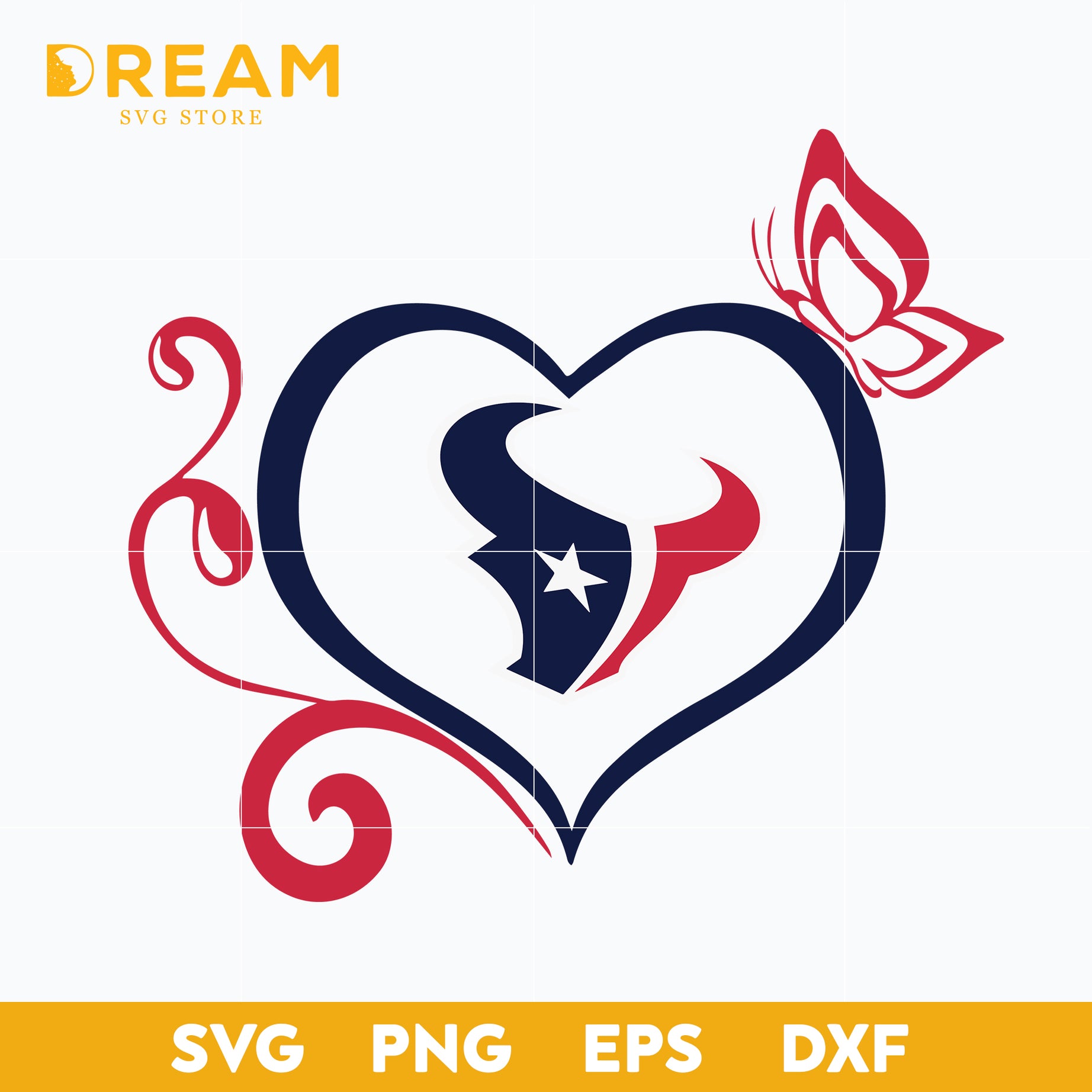 Houton texans heart svg, Texans svg, Nfl svg, png, dxf, eps digital file NFL10102036L