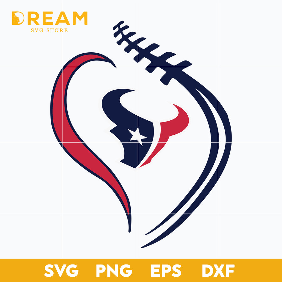 Houton texans heart svg, Texans svg, Nfl svg, png, dxf, eps digital file NFL1010204L