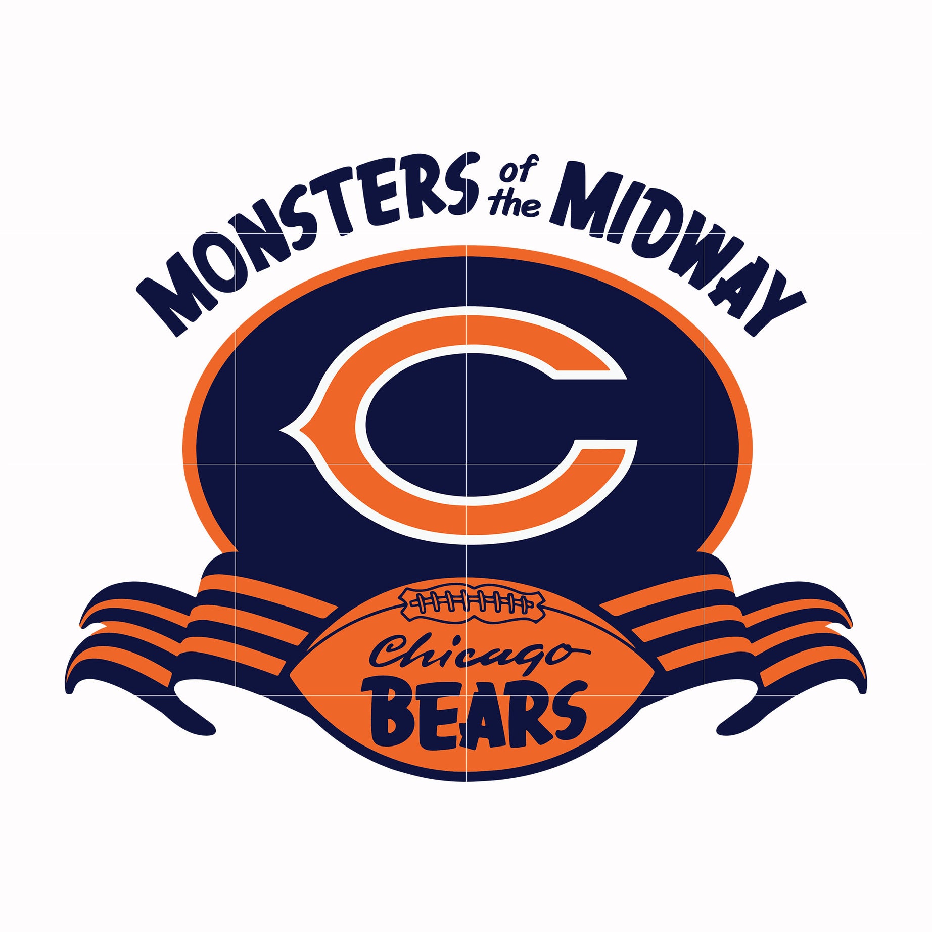 Monsters of the midway chicago bears svg, Chicago bears svg, Sport svg, Nfl svg, png, dxf, eps digital file NFL1912202L